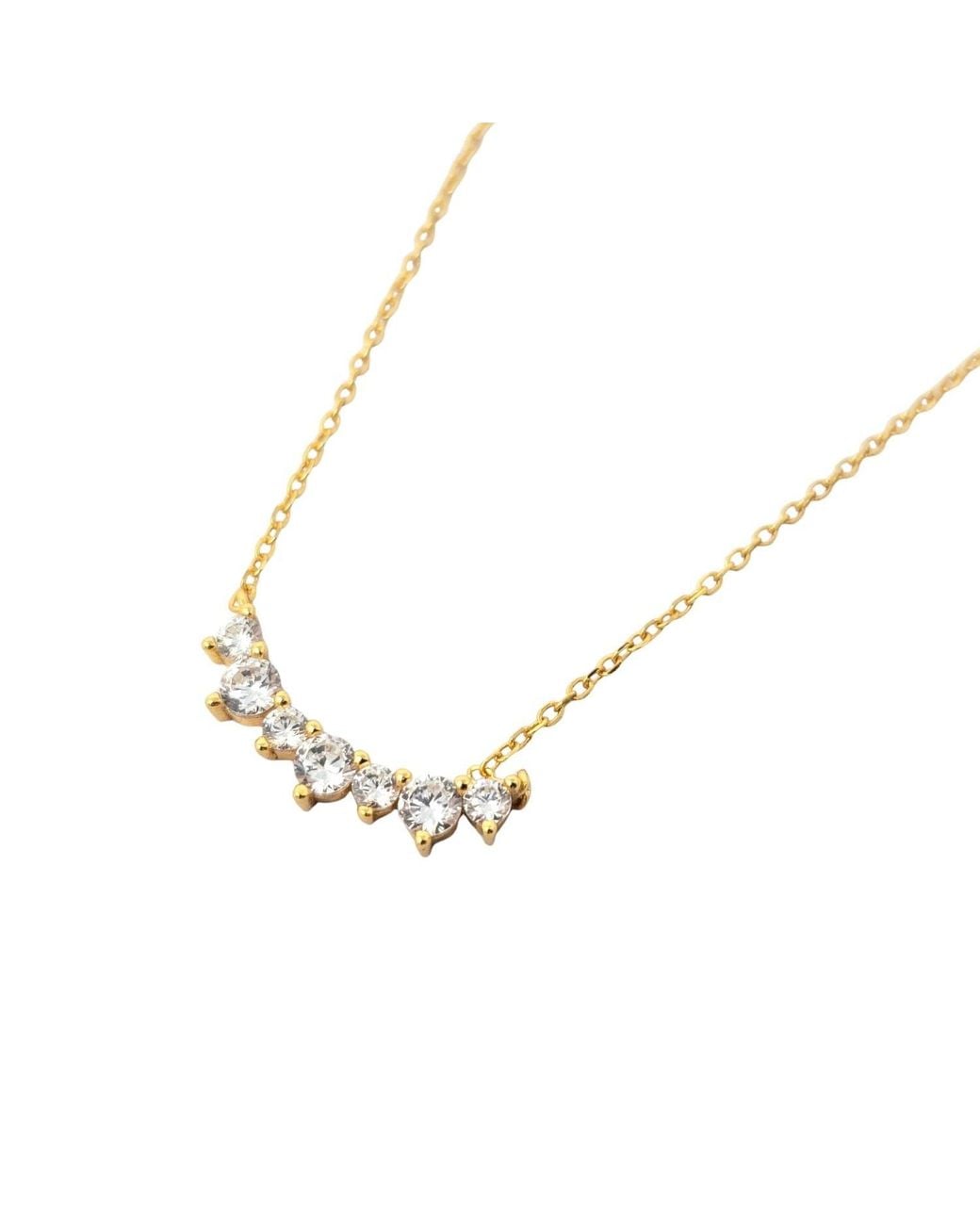 Sophelia Metallic Cluster Sparkling Diamond Gemstone-Plated Necklace
