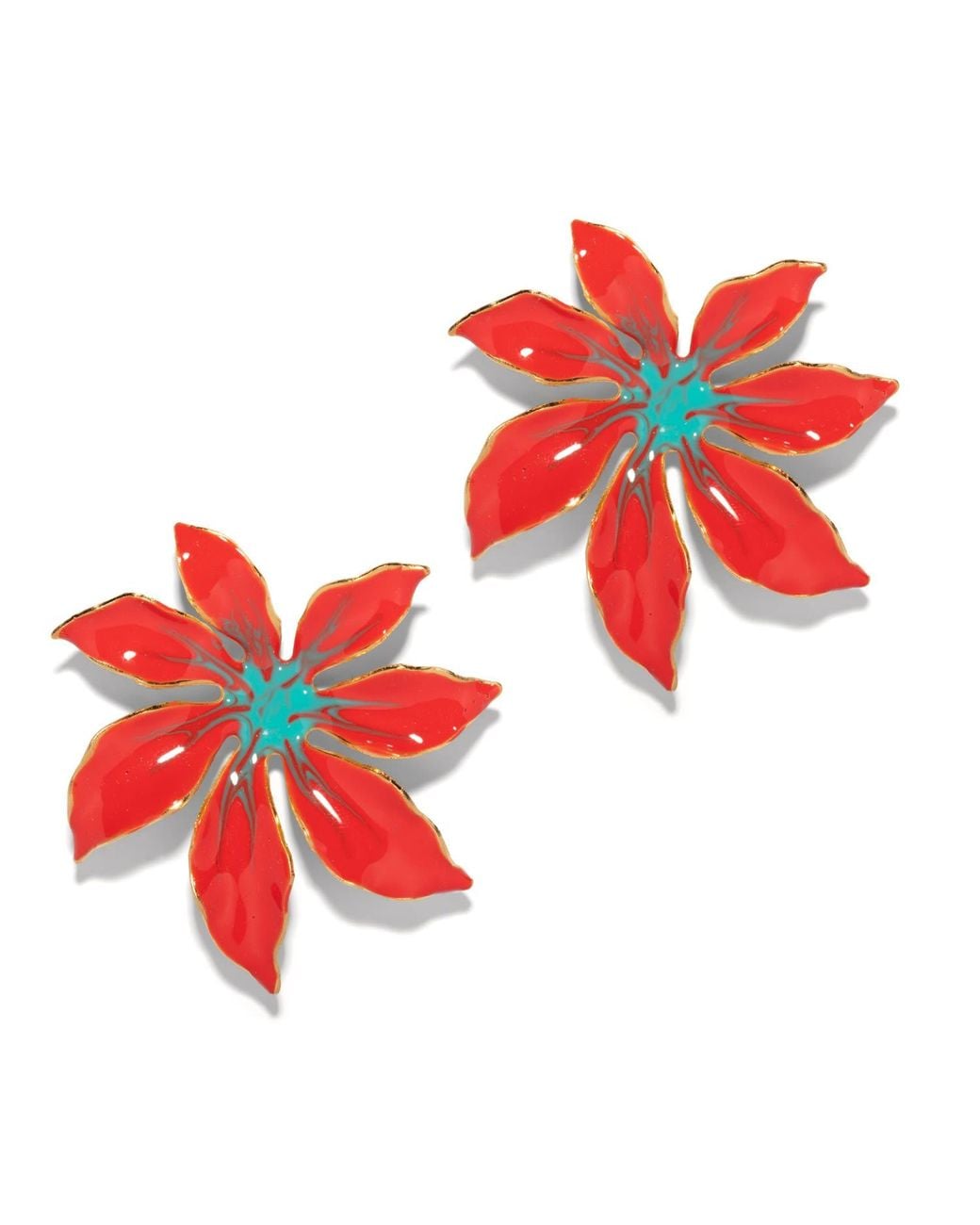 The Pink Reef Red Tropic Earring