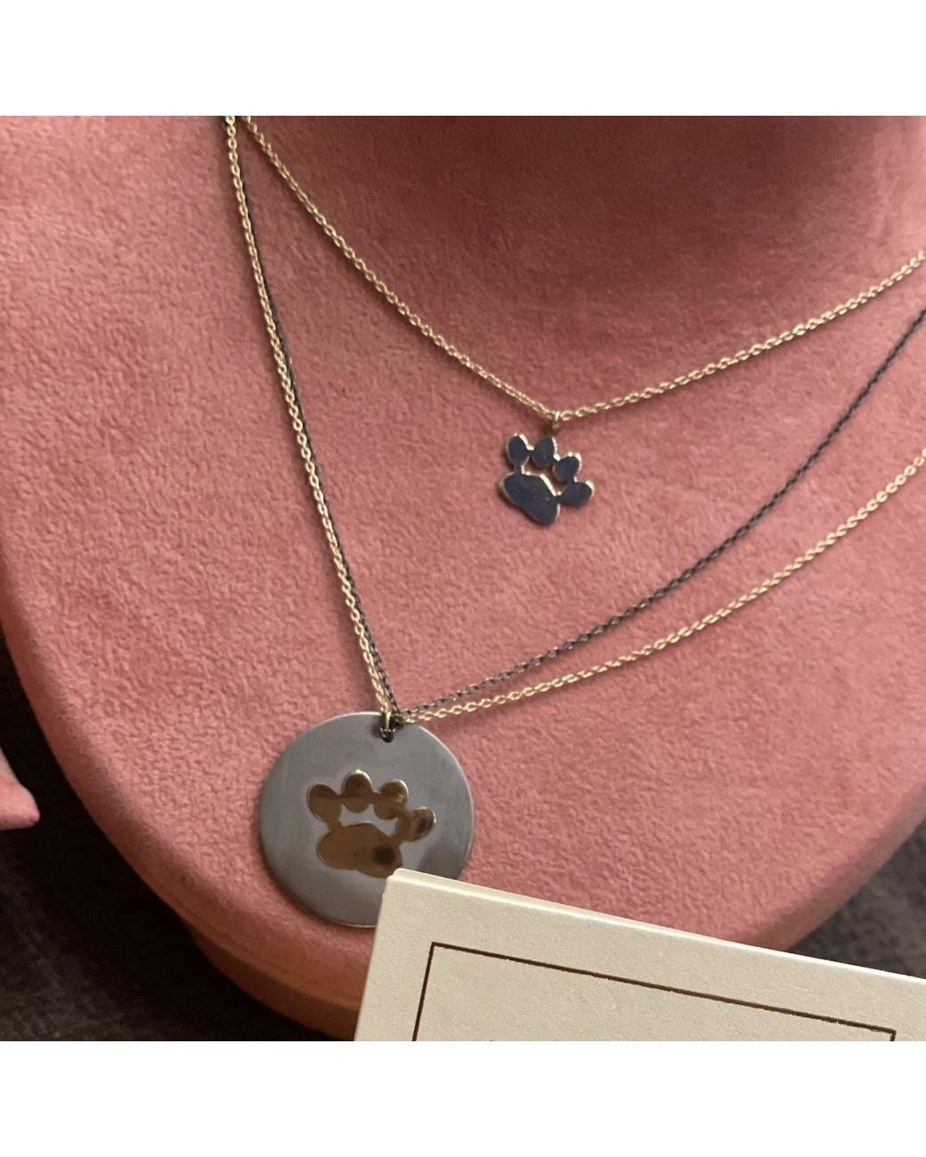 Ecce | Artisan Diamonds Brown 14K Solid Paw Necklace Titanium Customized