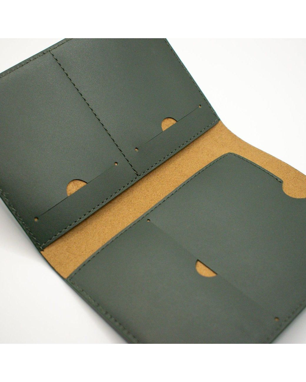 godi. Green Handmade Full-Grain Leather Passport Cover – Slim Travel Wallet for men