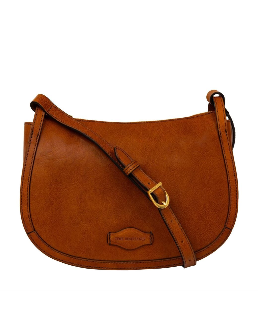 Time Resistance Brown Leather Hobo Bag For