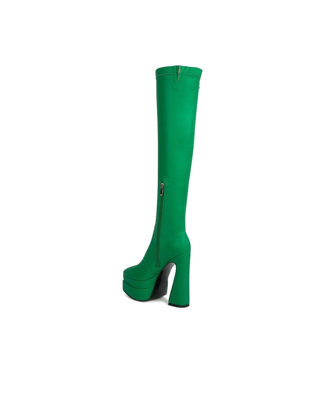 Rag & Co Green Cyber-Punk High Platform Long Boots