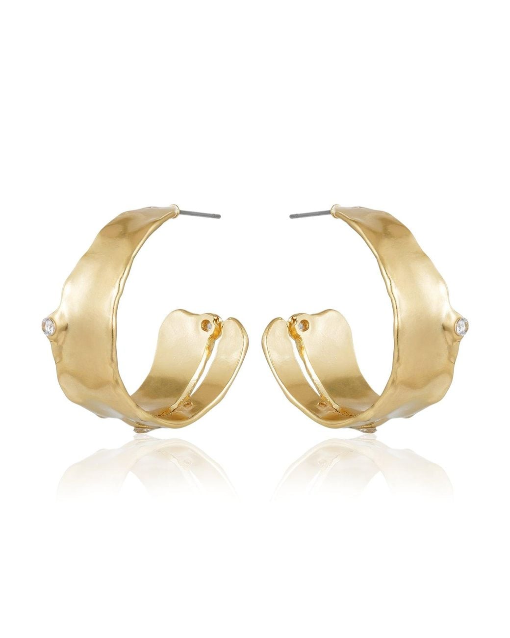 Rare Matters Jewelry Metallic Nature's Elegance Statement Hoop Earrings
