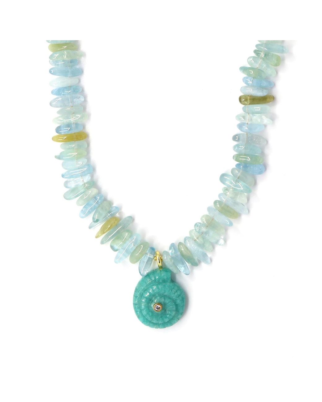 Shar Oke Blue Aquamarine & Apatite Necklace