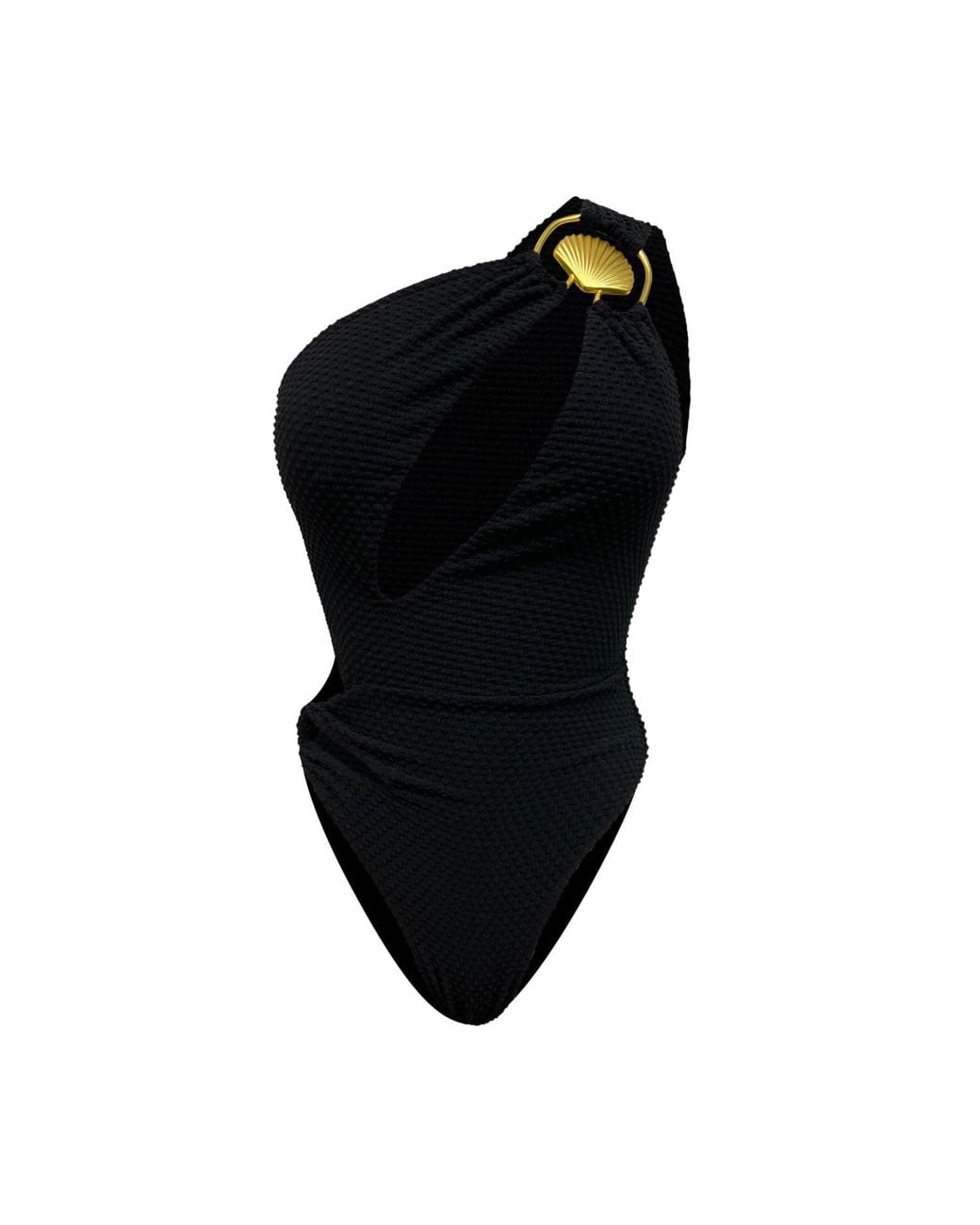 Animal Black Seashell Cutout One Piece