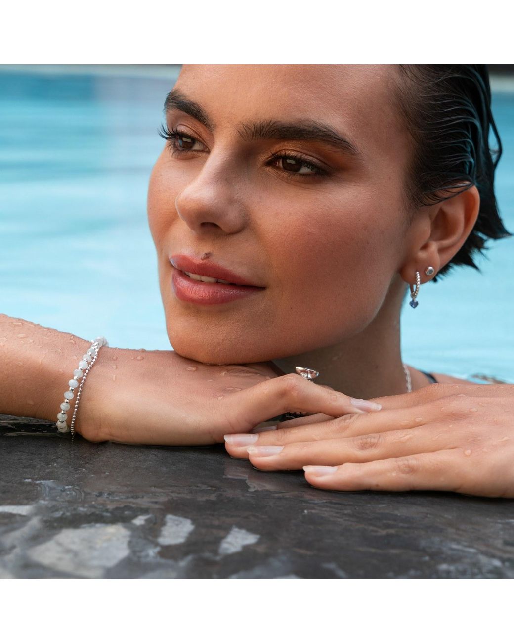 Dower & Hall Metallic Aquamarine Orissa Bracelet