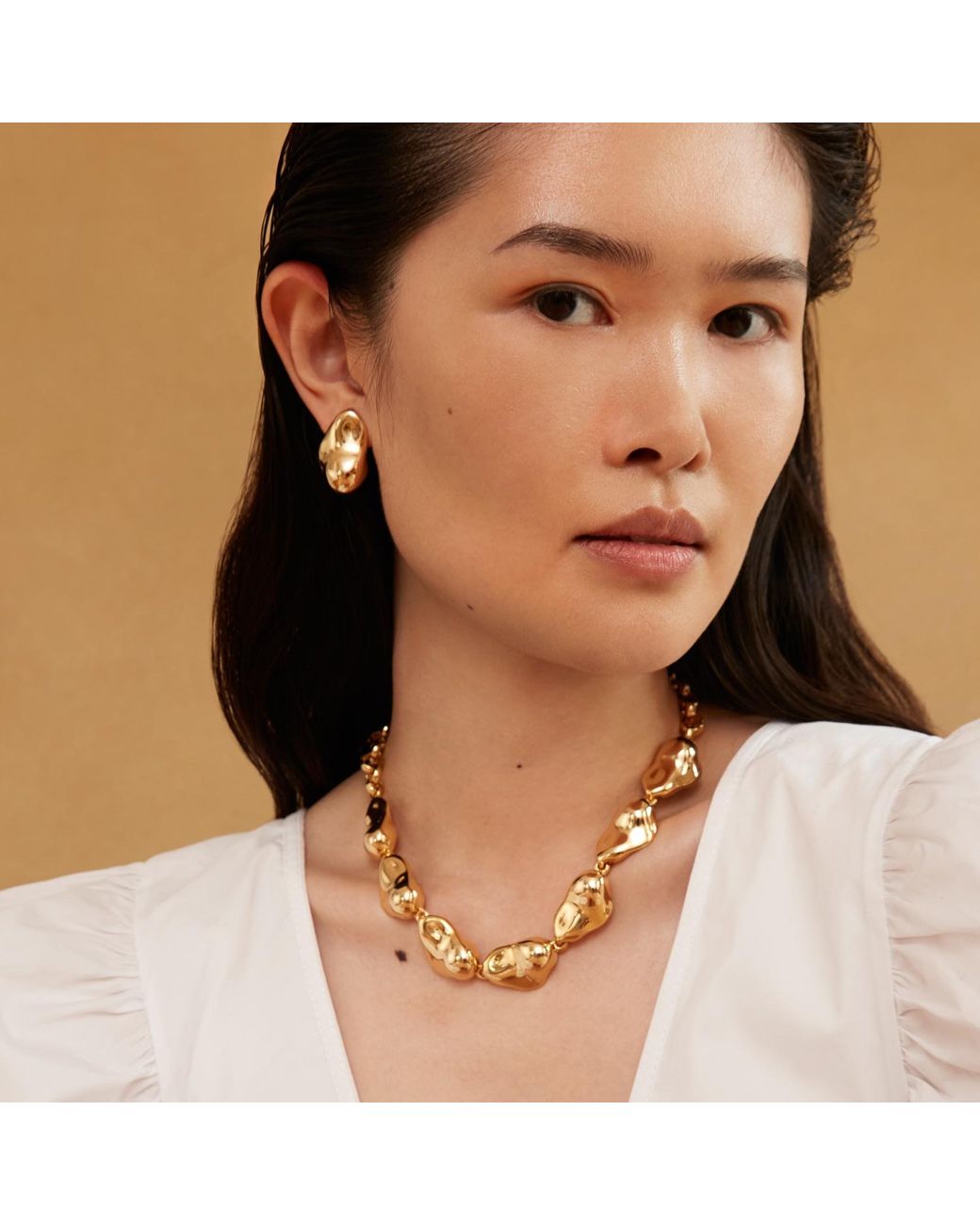 Biko Jewellery Metallic Molten Collar