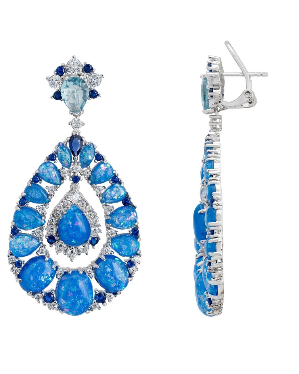 Latelita London Blue Paloma Opal Drop Earrings