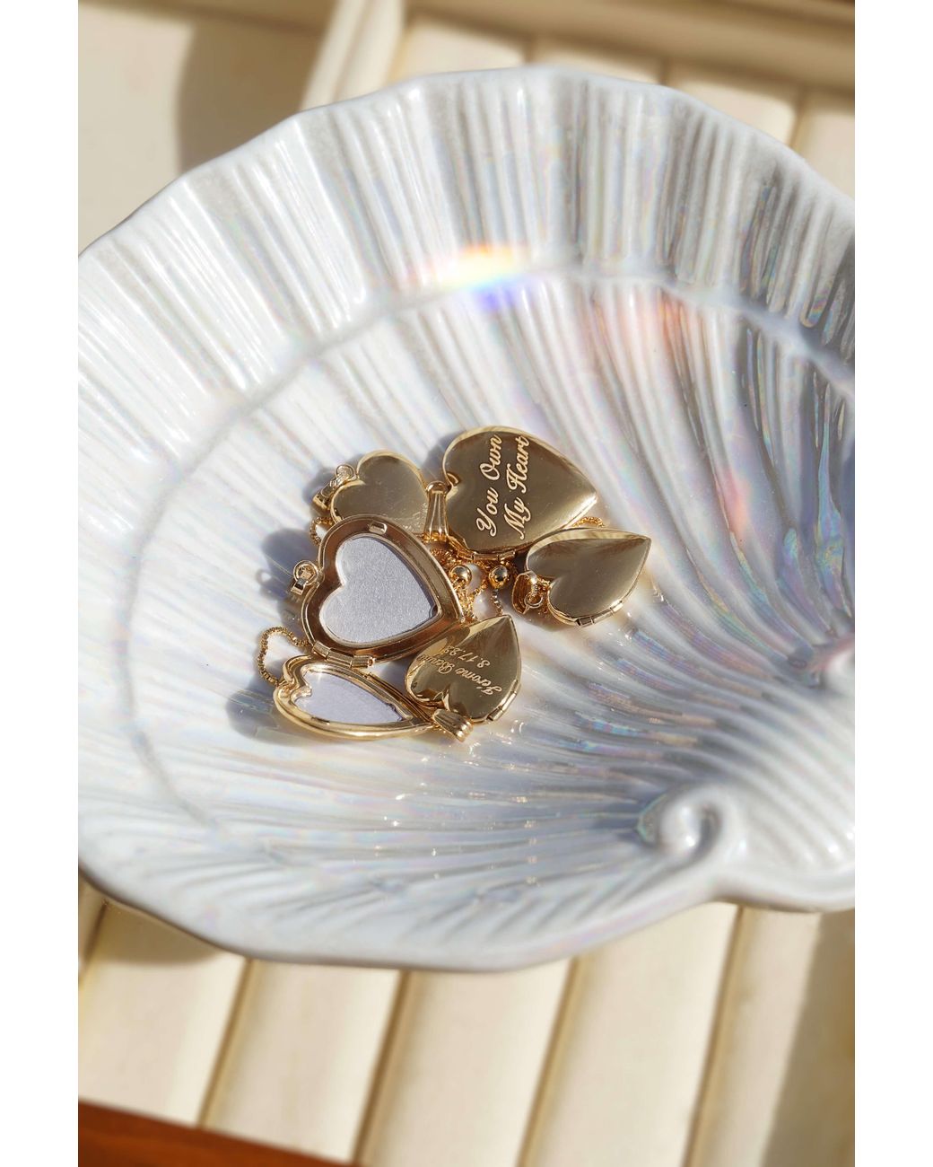 Katy Faye Metallic Mini Valentina Heart Locket