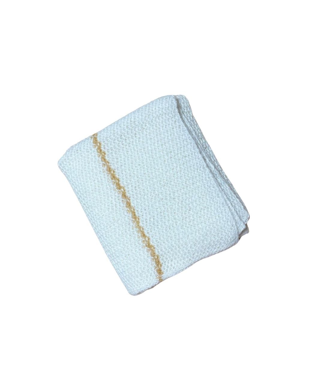 Heritagemoda Blue Handmade Cream Pure Alpaca Scarf