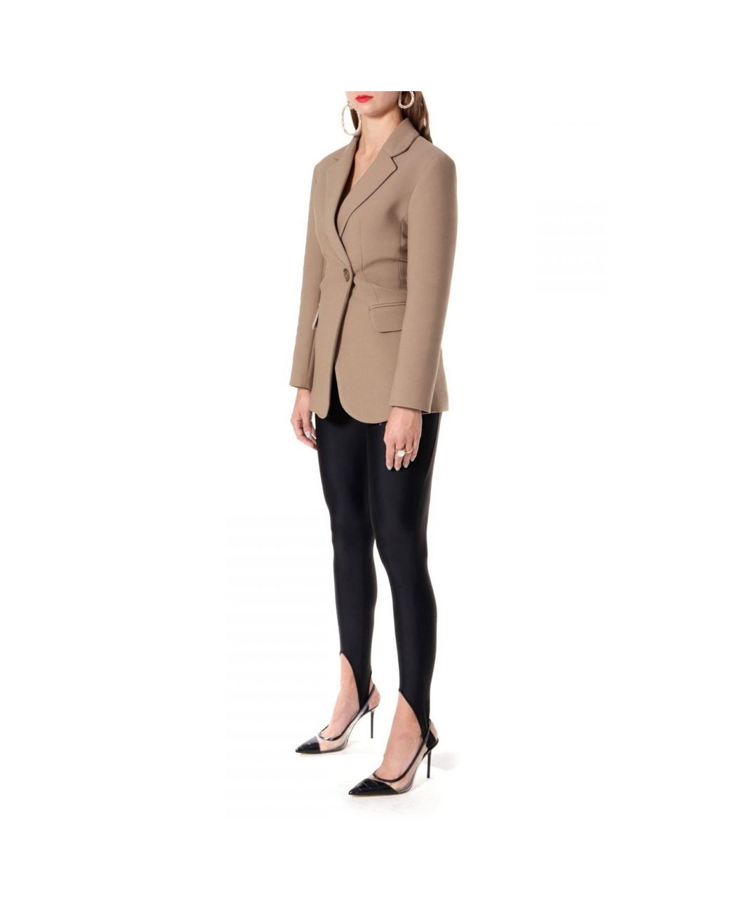 AGGI by HALEWSKI Brown Isabella Natural Blazer