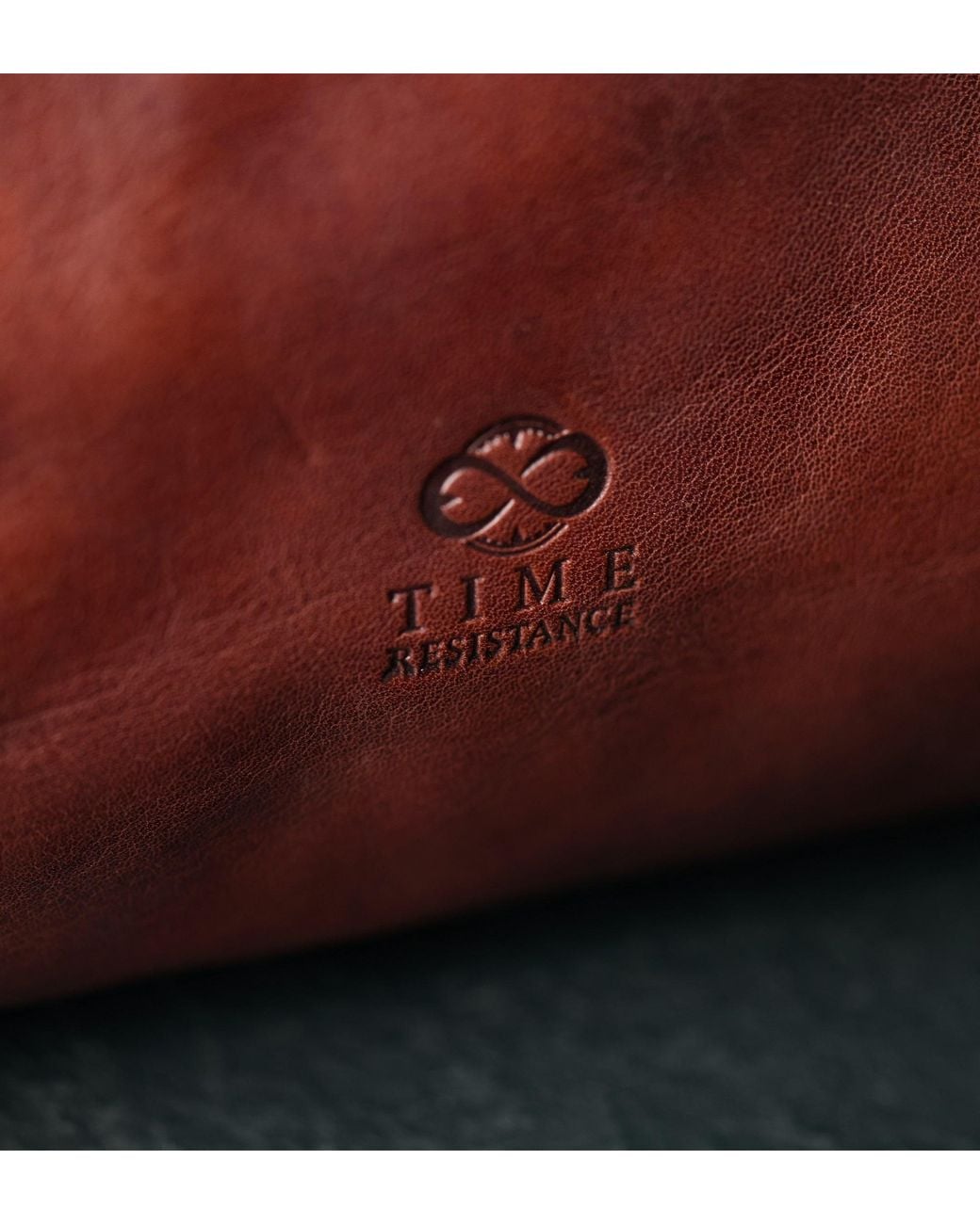 Time Resistance Brown Leather Toiletry Bag For
