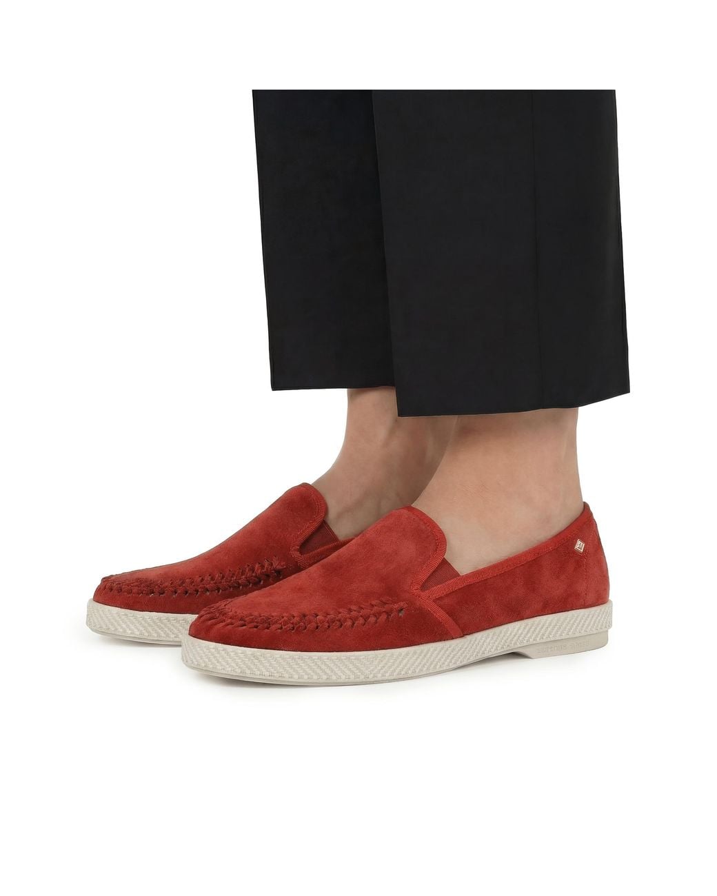 Rivieras Red Classic Braided Suede