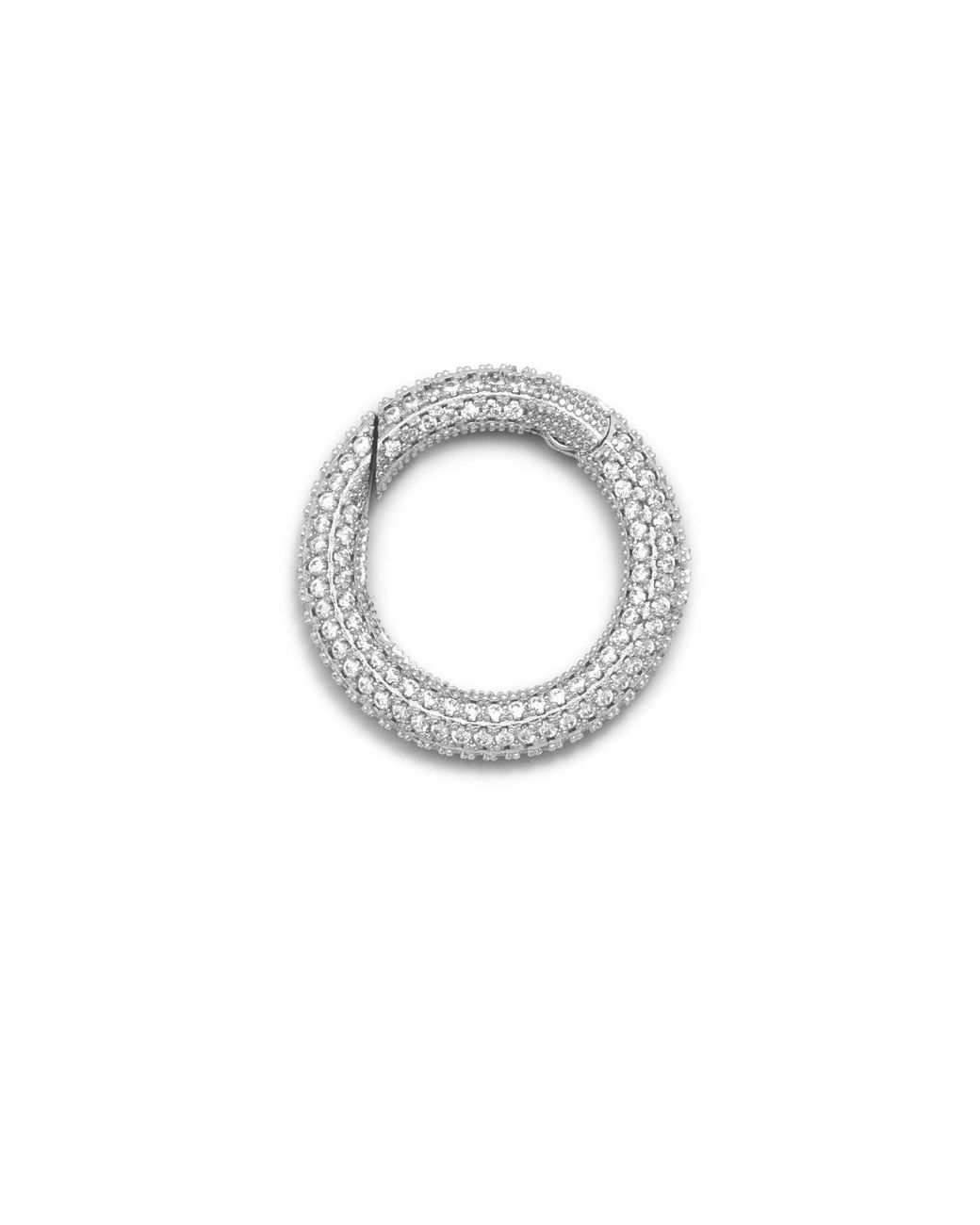 Jaredjamin Metallic Circular Pavé Clicker Clasp
