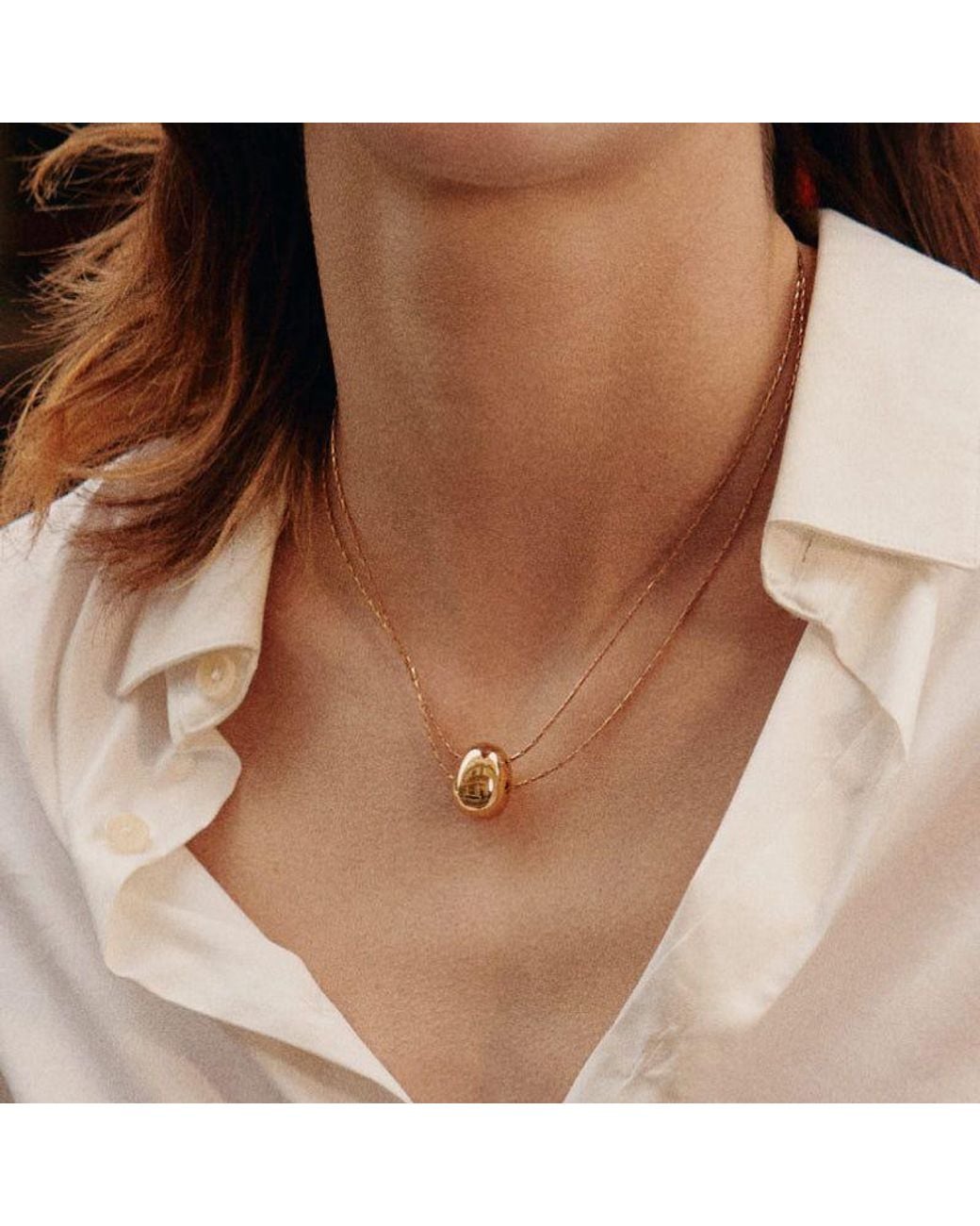 Lagomist Metallic Coffee Bean Necklace
