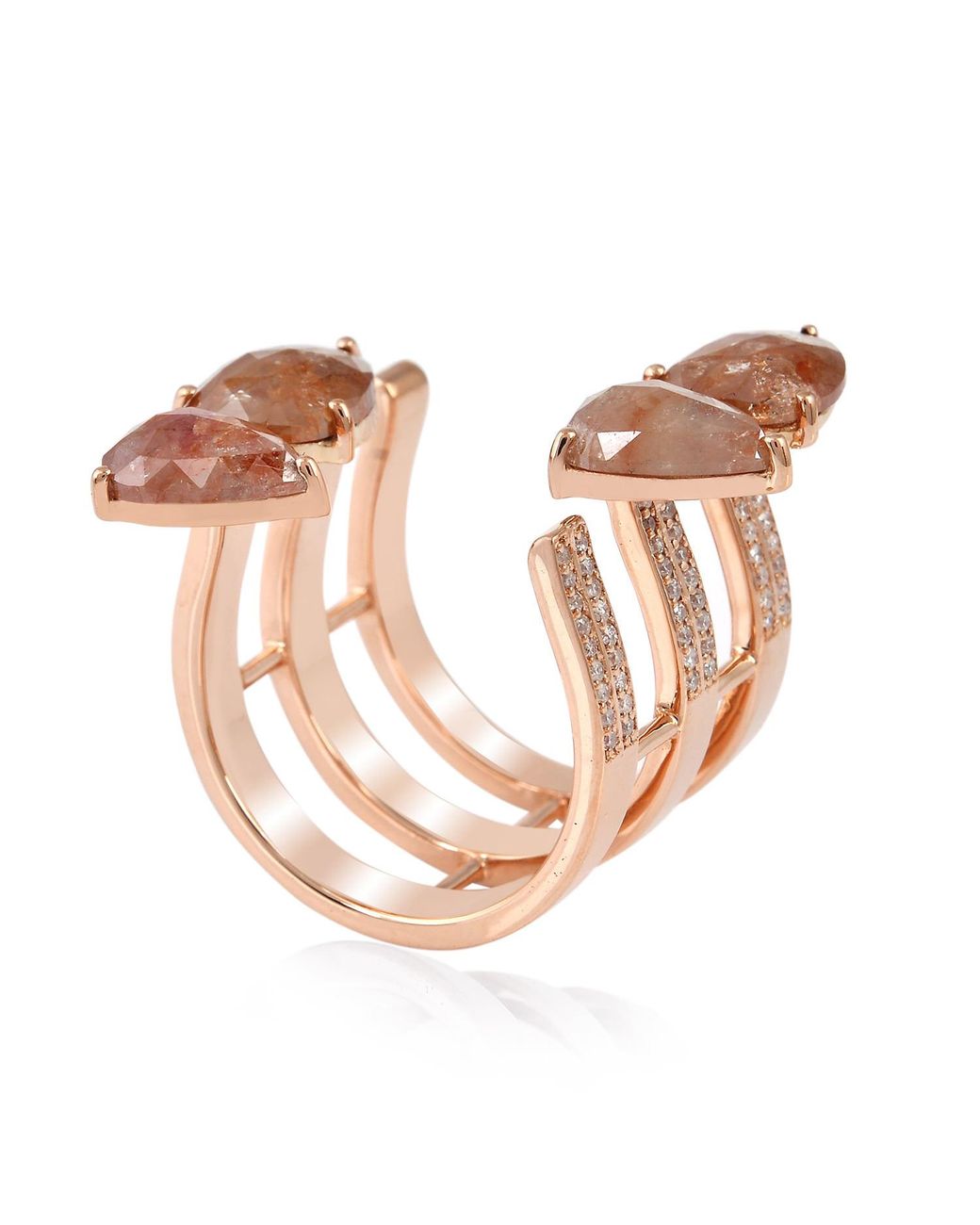 Artisan Pink Pear Cut Ice Diamond