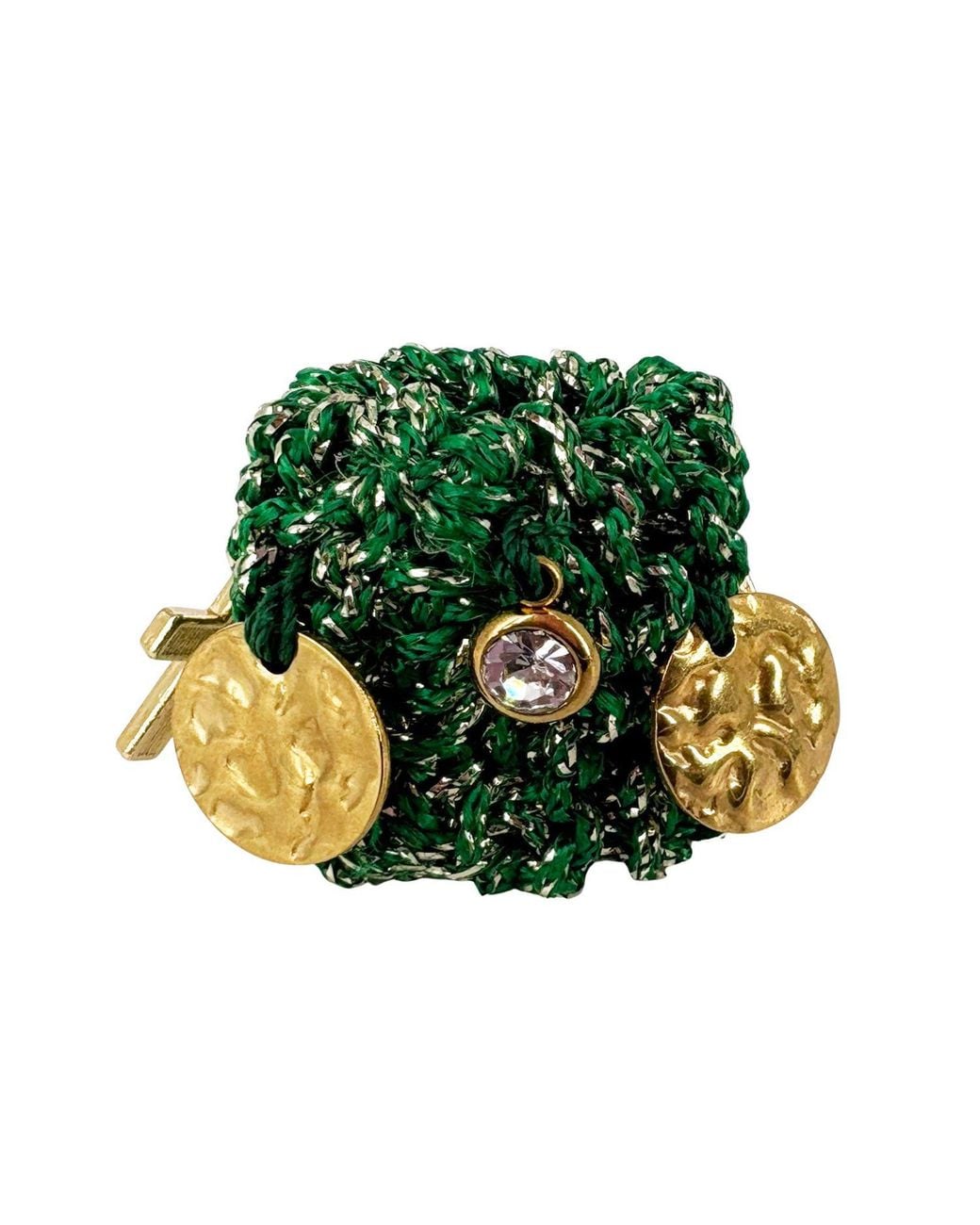 Hilo De Mar Green Handknitted Ring