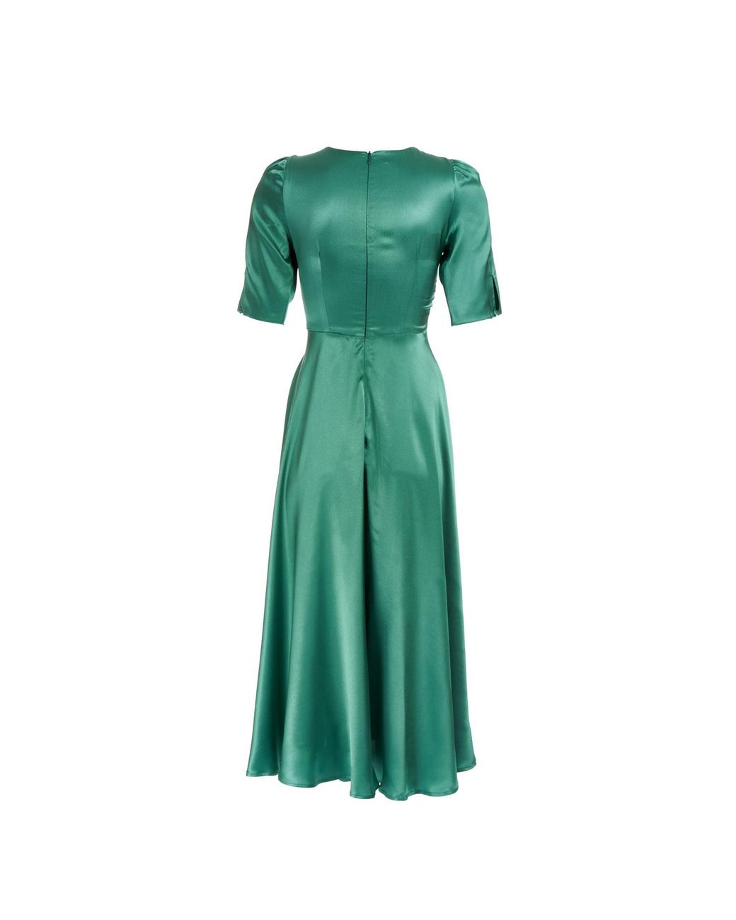 Sofia Tsereteli Green Royal Satin Gown