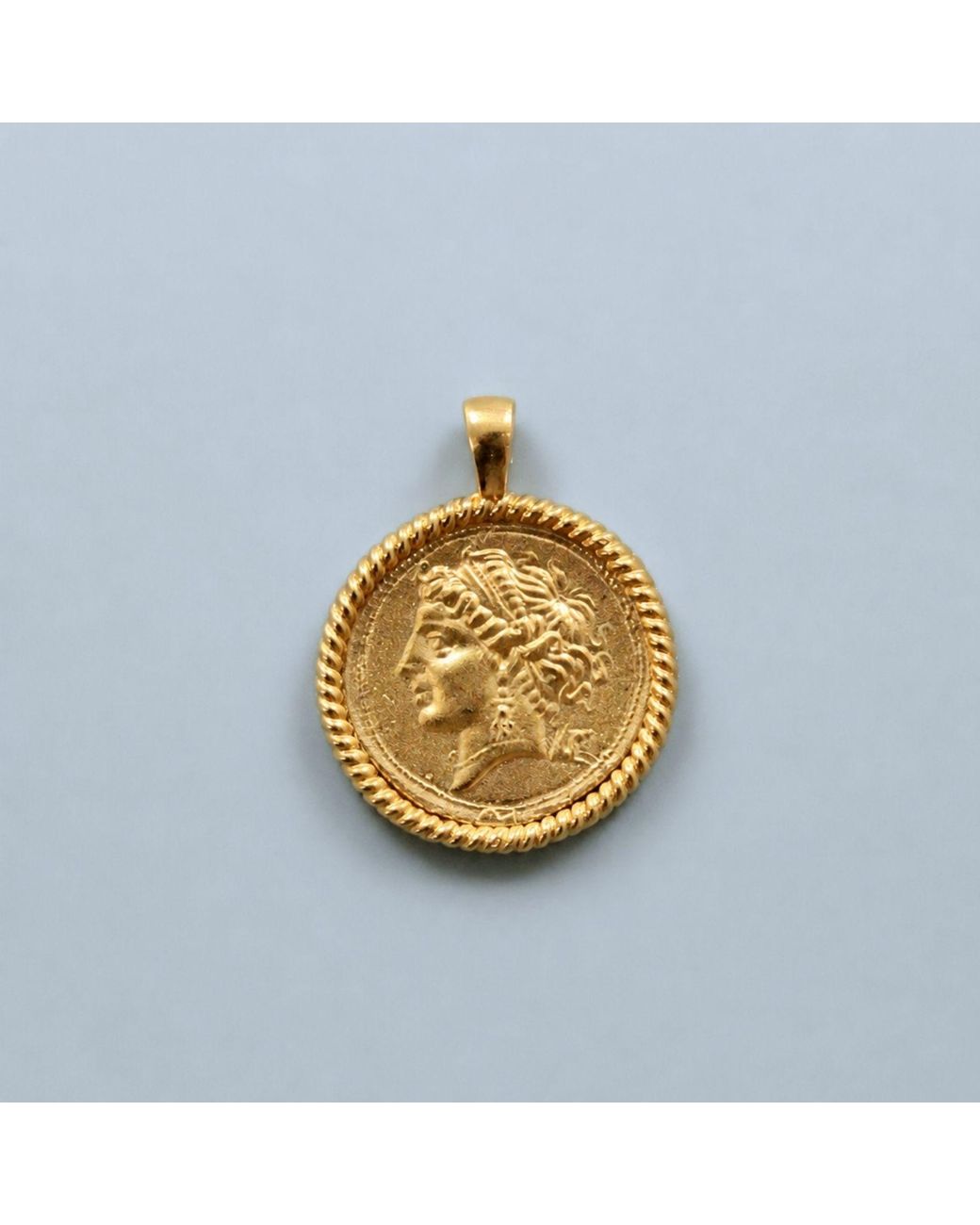 ASSUWA Metallic Parthenope Plated Ancient Coin Necklace