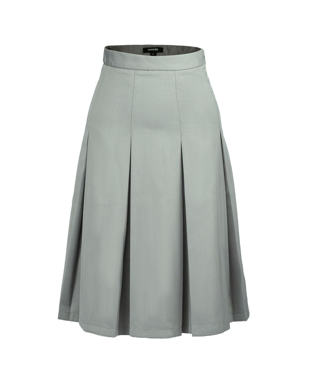 Smart and Joy Gray Flared Pleats Skirt