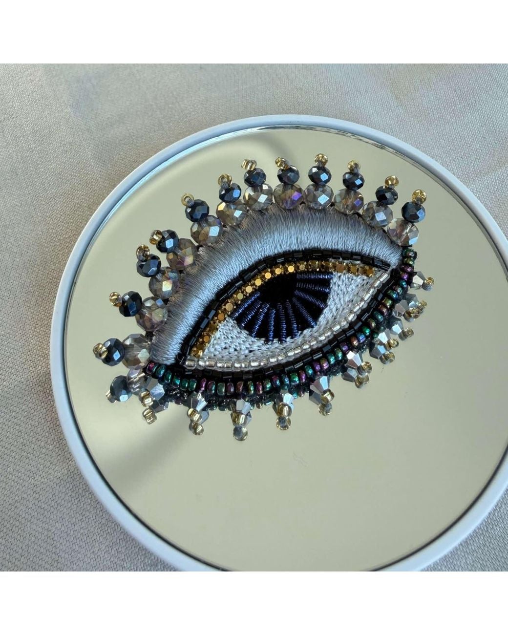 VETKA Metallic Eye Talisman Brooch- Nebula's Secrets