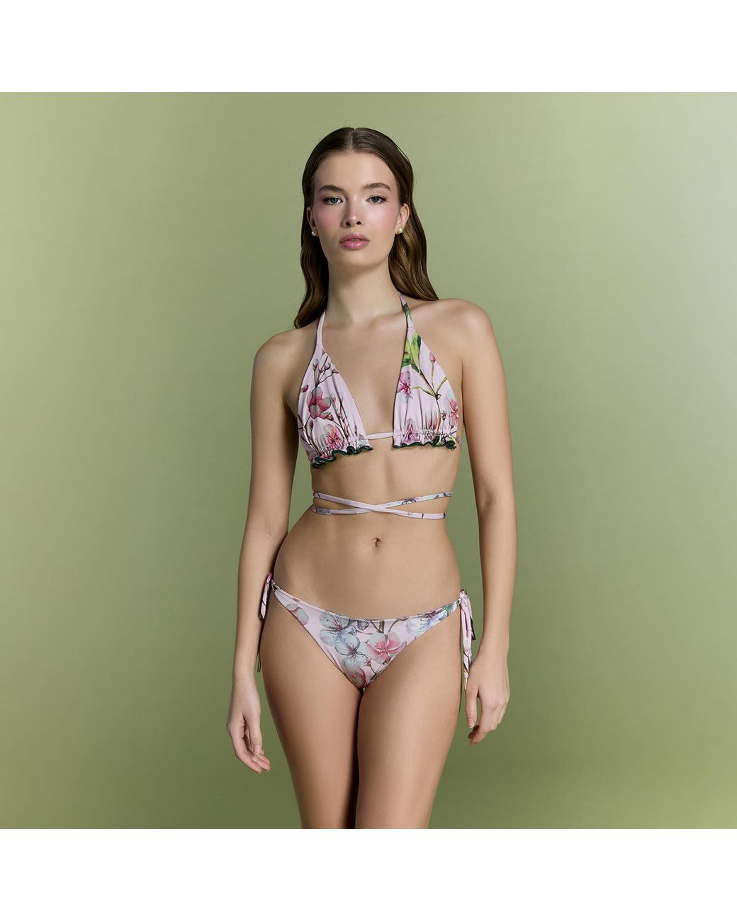 Nur Karaata White Sunset Palms Bikini