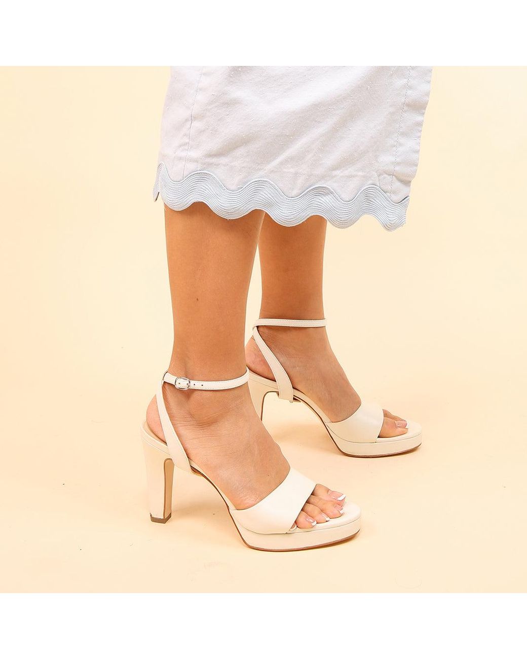 Alterre White Lo Platform + Marilyn Strap