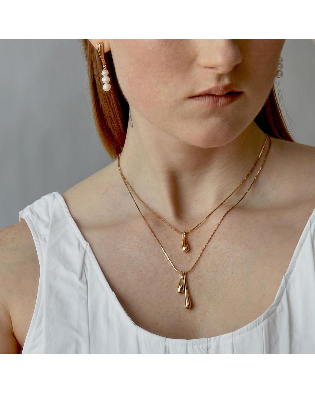 Biko Jewellery Metallic Droplet Pendant