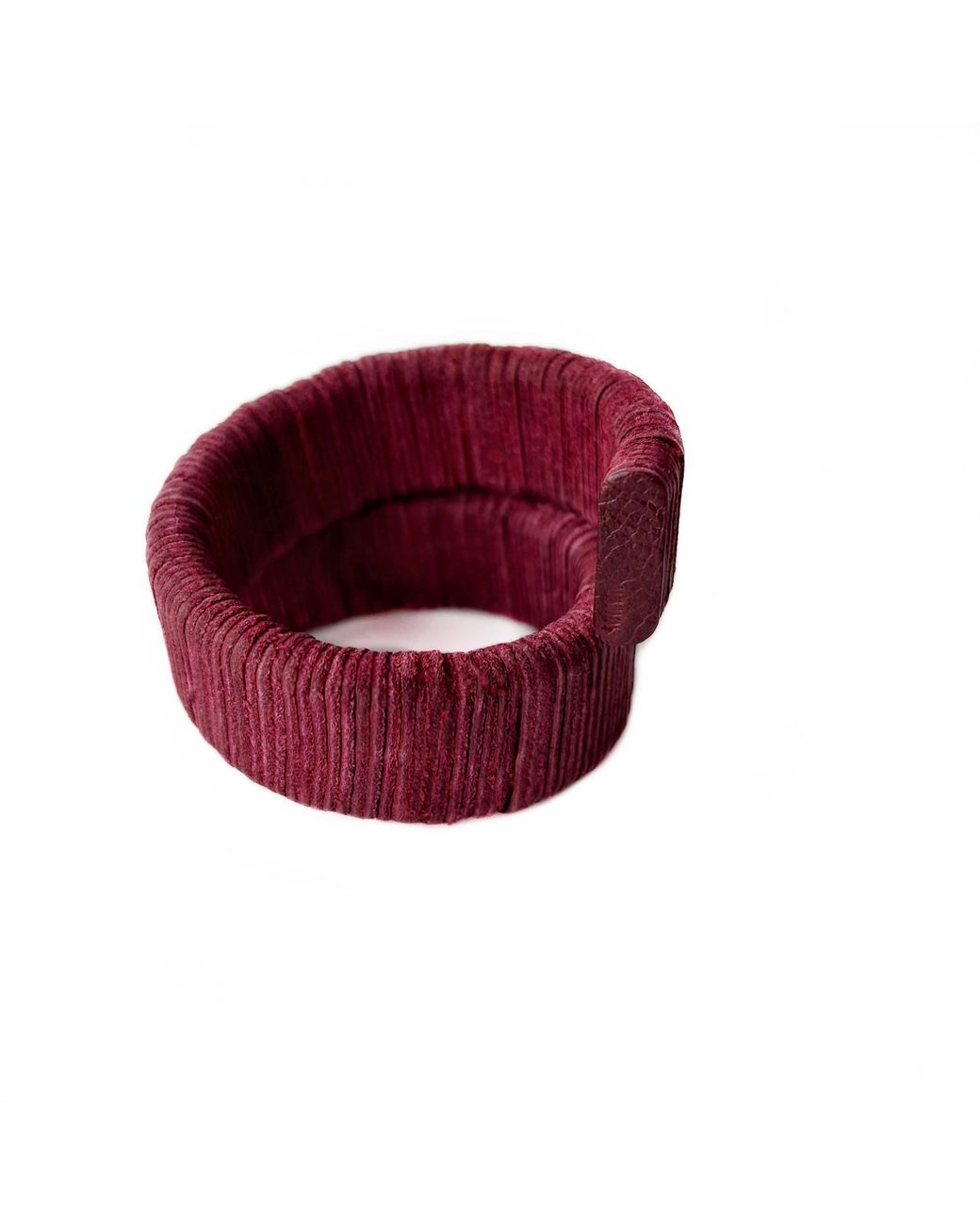 WAIWAI Red Burgundy Leather Wrap Bracelet