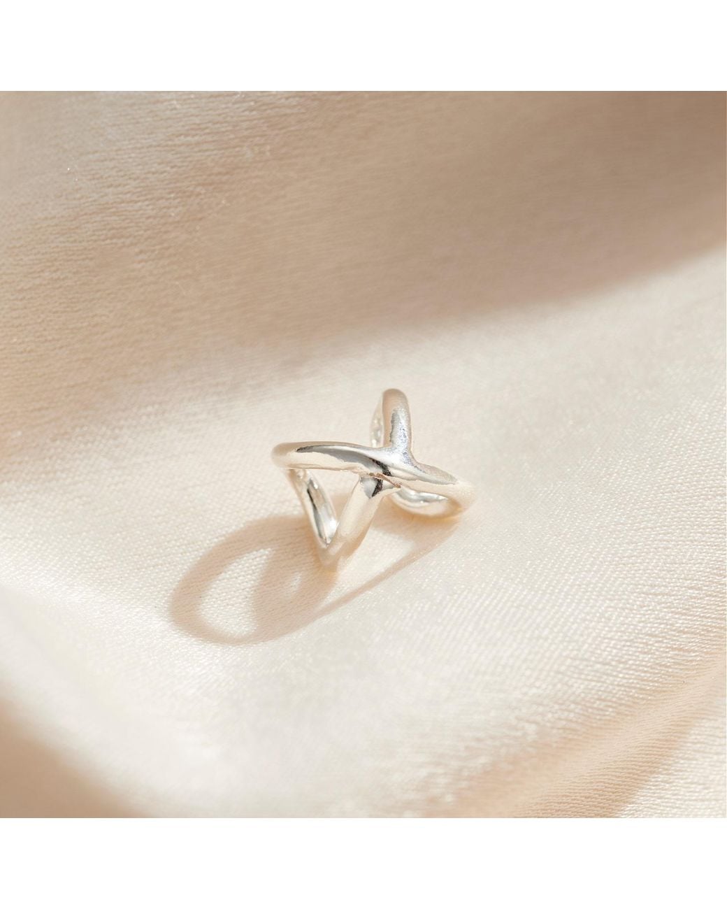Posh Totty Designs White Delta Ear Cuff