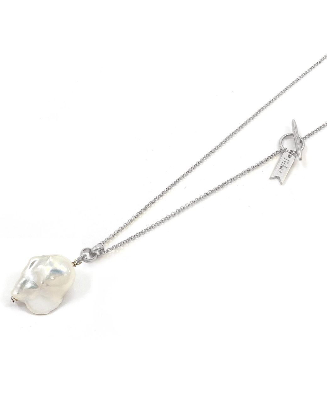 Biko Jewellery Metallic Barroco Pearl Pendant