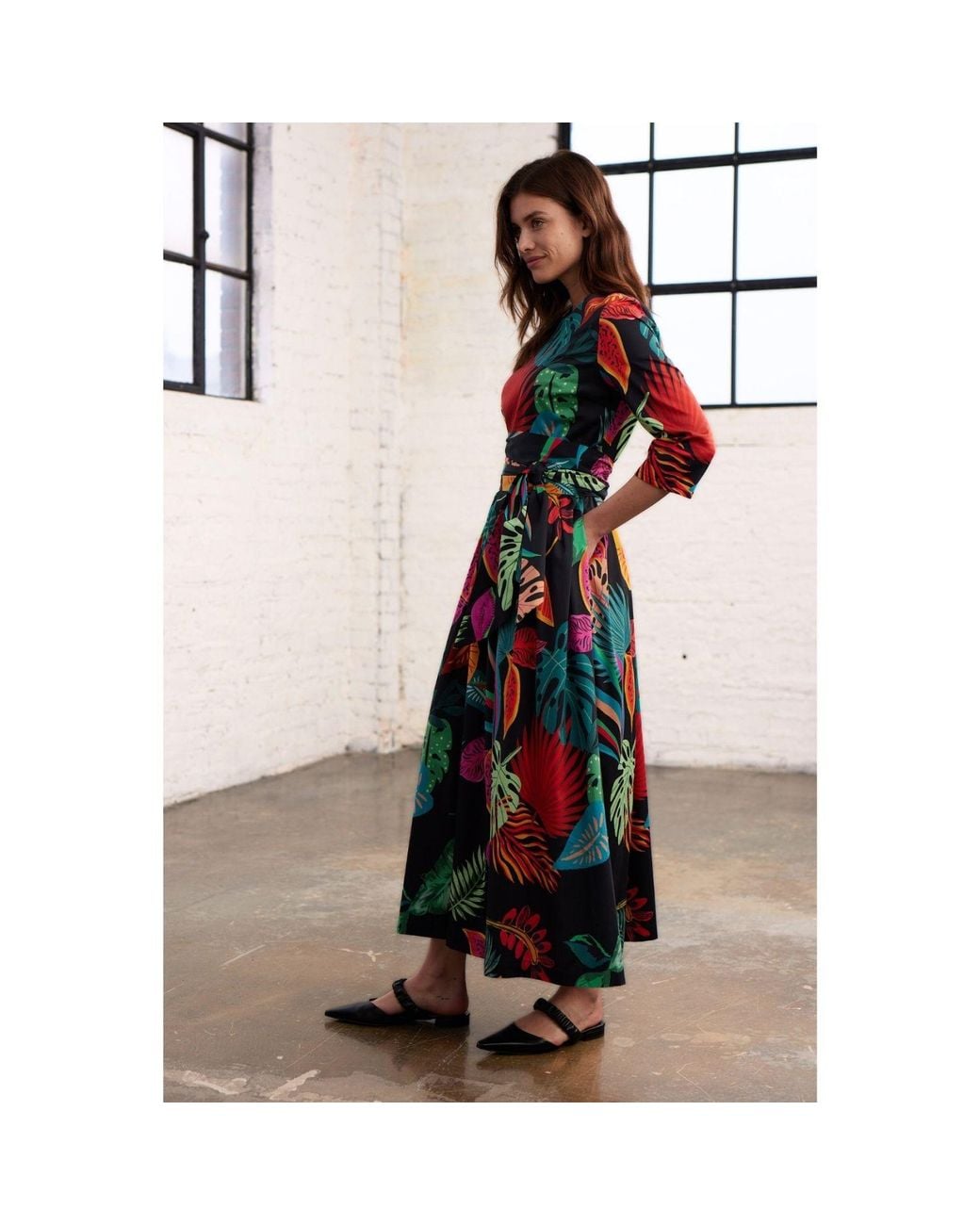 Marianna Déri Green Tropic Print Maxi Dress