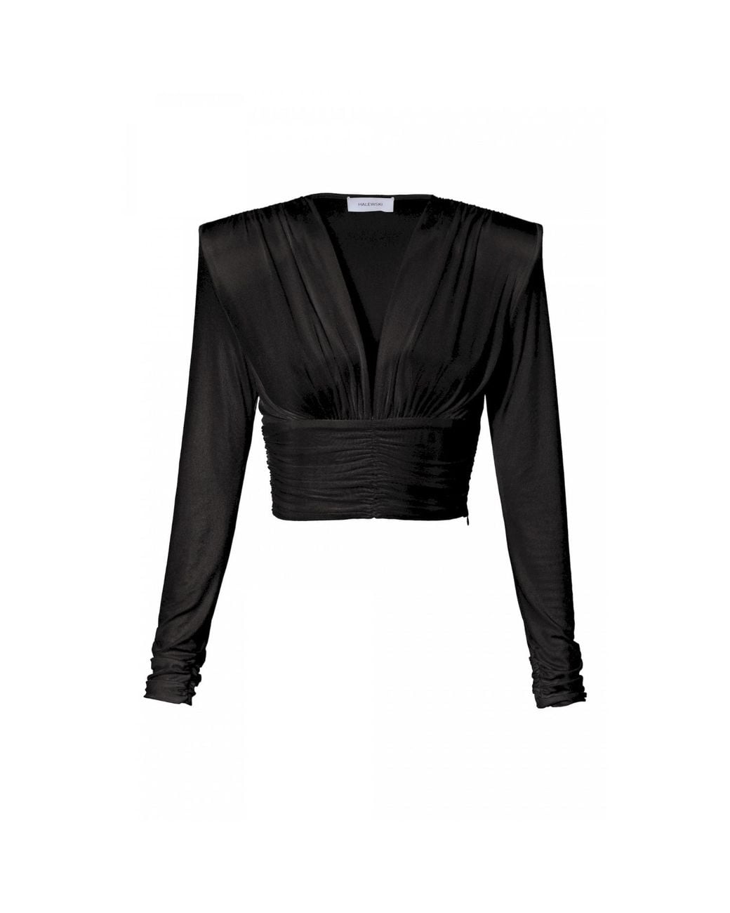 AGGI by HALEWSKI Black Lizzie Pearl Long Sleeve Top