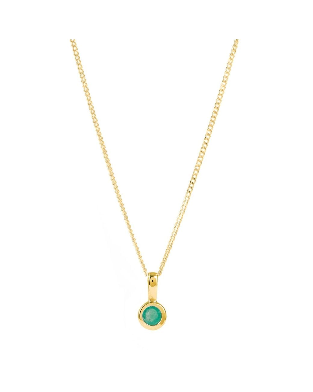 Charlotte's Web Jewellery Metallic May Birthstone Charm Vermeil Necklace