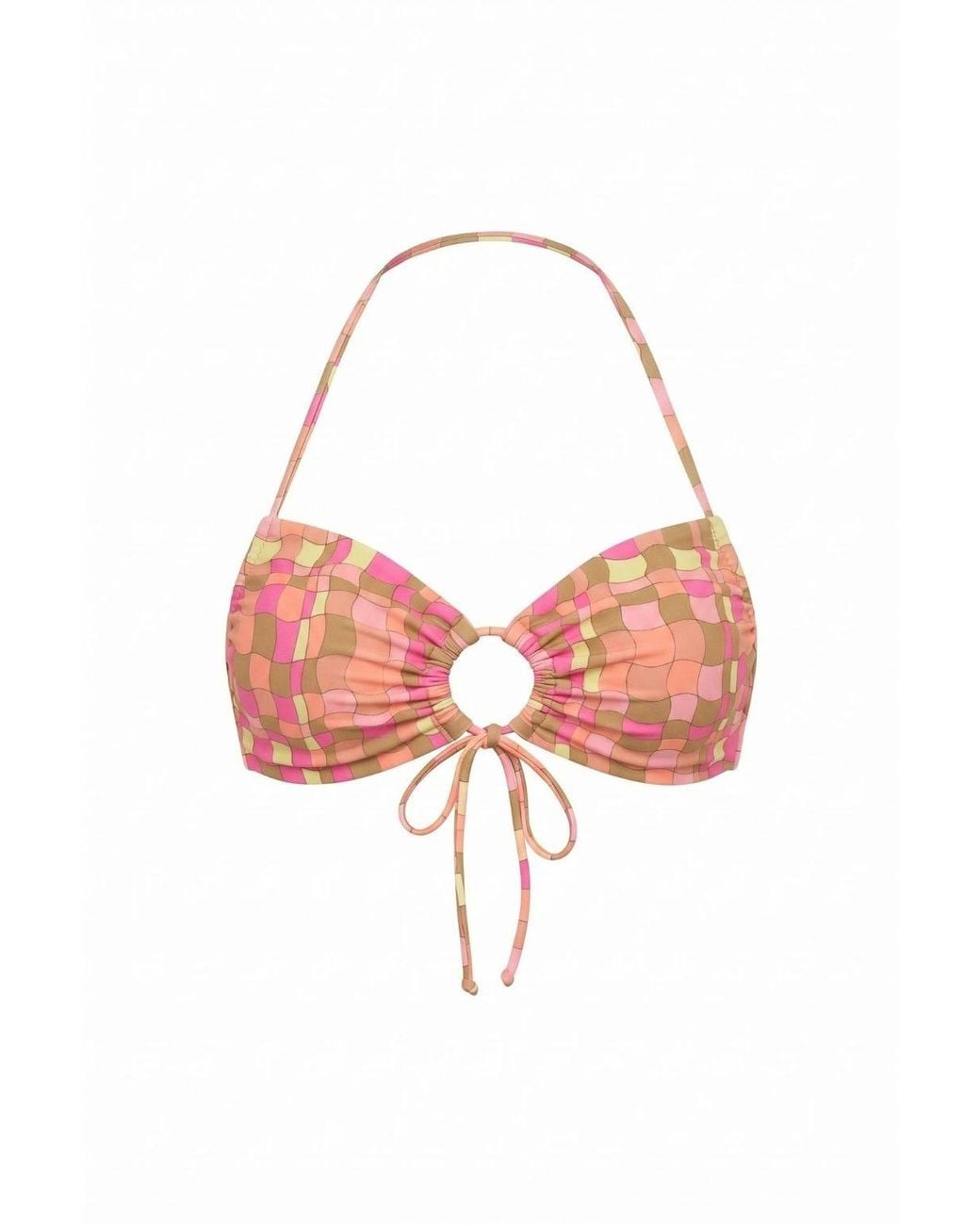 Montce Pink Ibiza Geo Mae Bikini Top