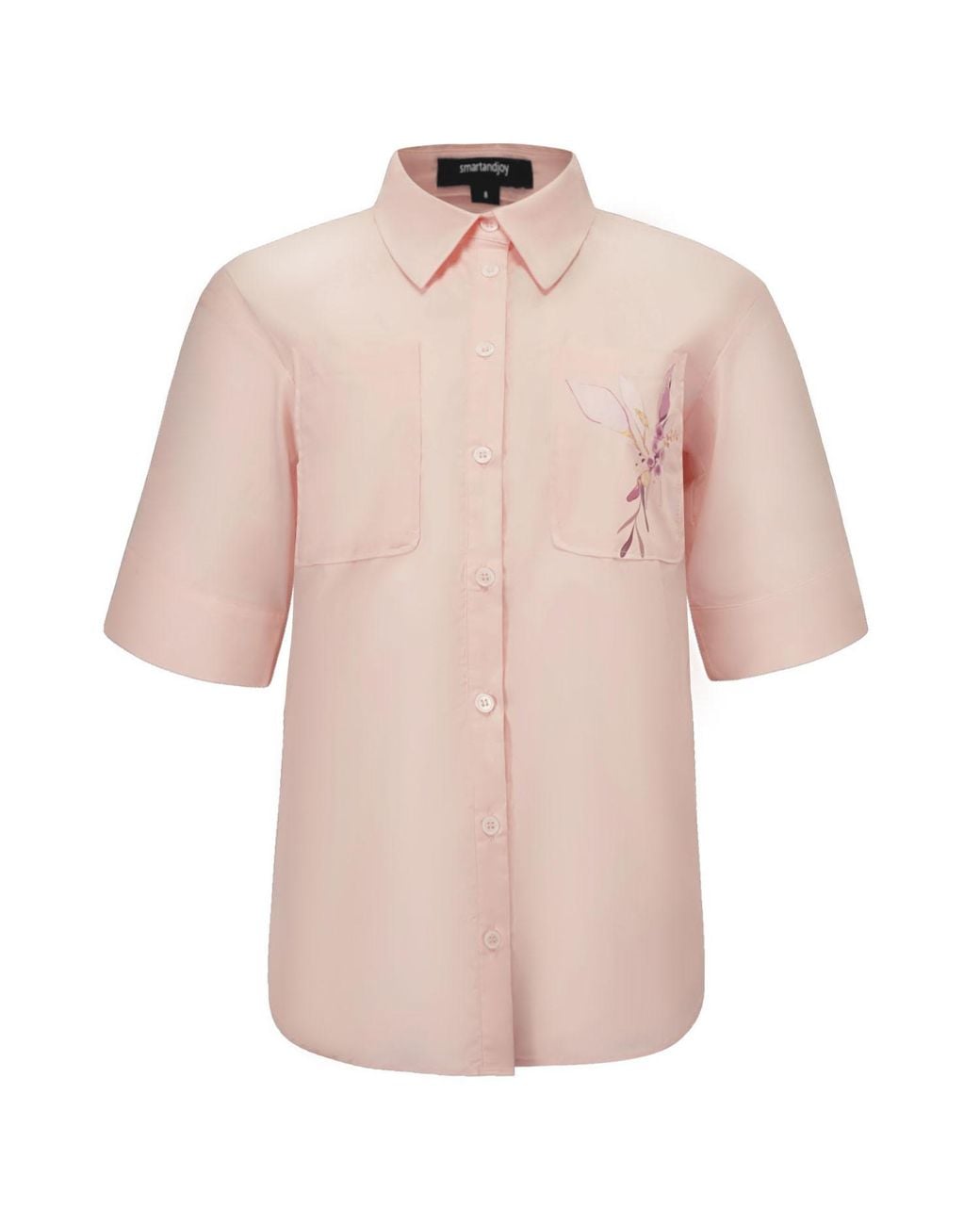 Smart and Joy Pink Stretch Cotton Shirt