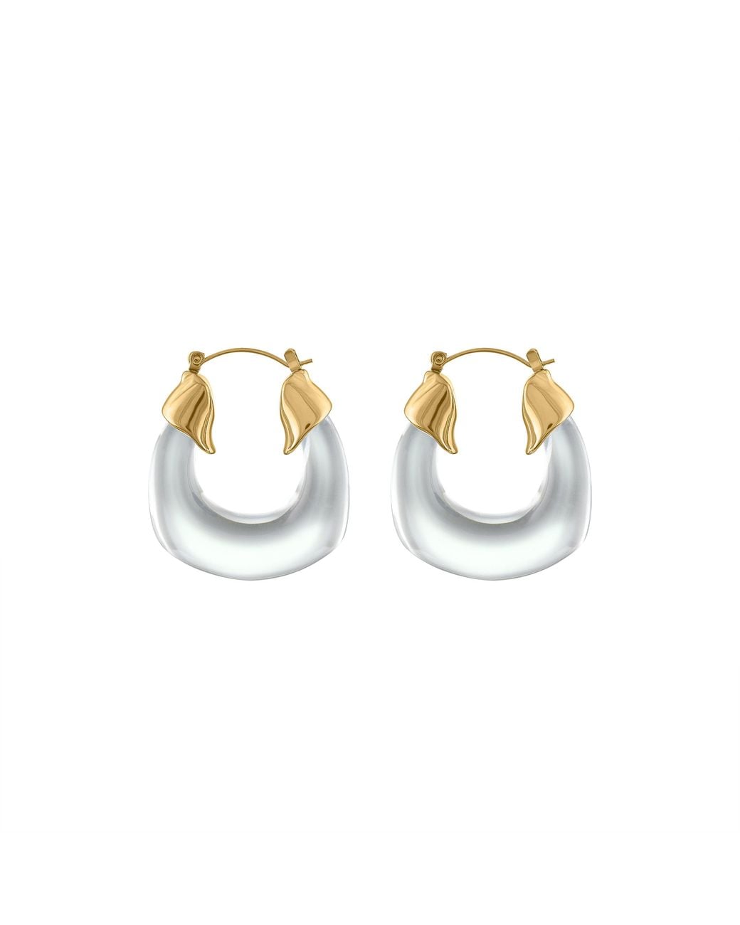 Olivia Le Metallic Kylie Acrylic Hoop Earrings