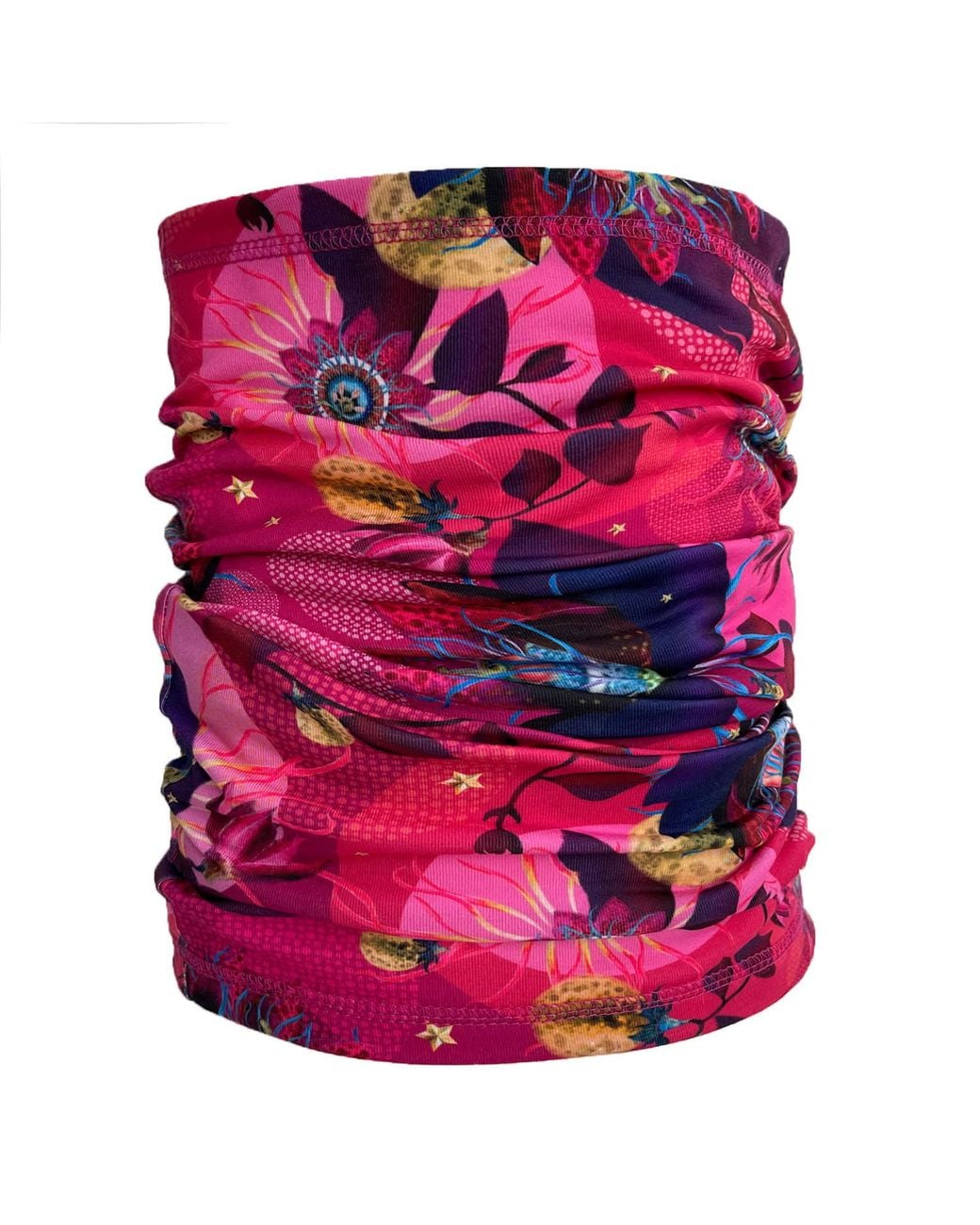 VETKA Pink Neck Gaiter Passion Flower