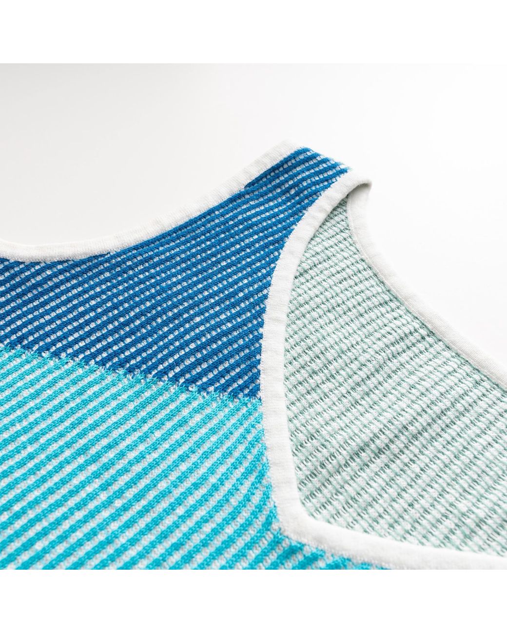 Fully Fashioning Blue India Knit Vest