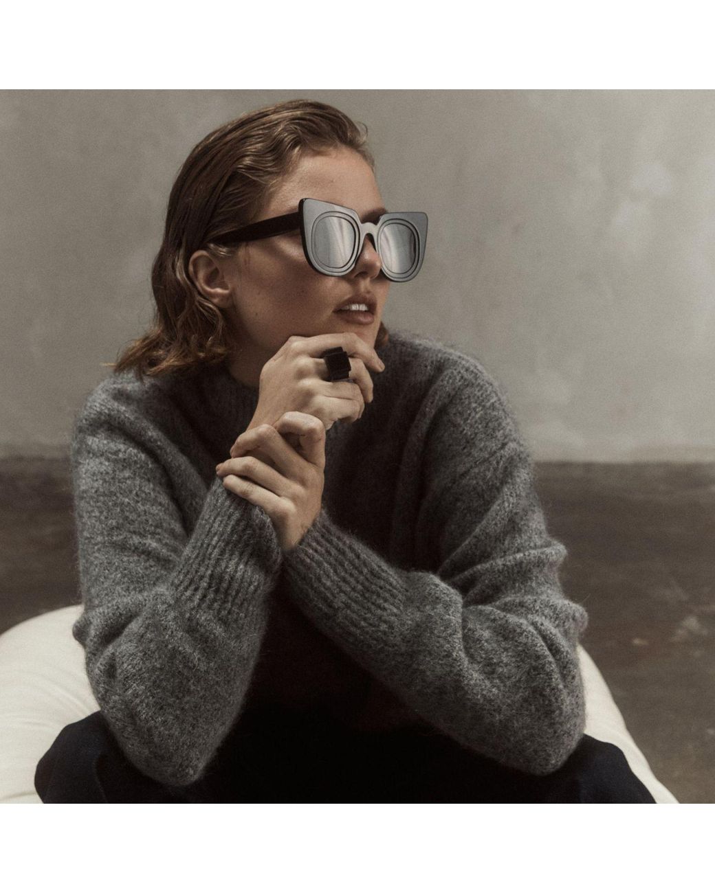 THE ROSE Gray Bague Urbone – Sculptural Ring