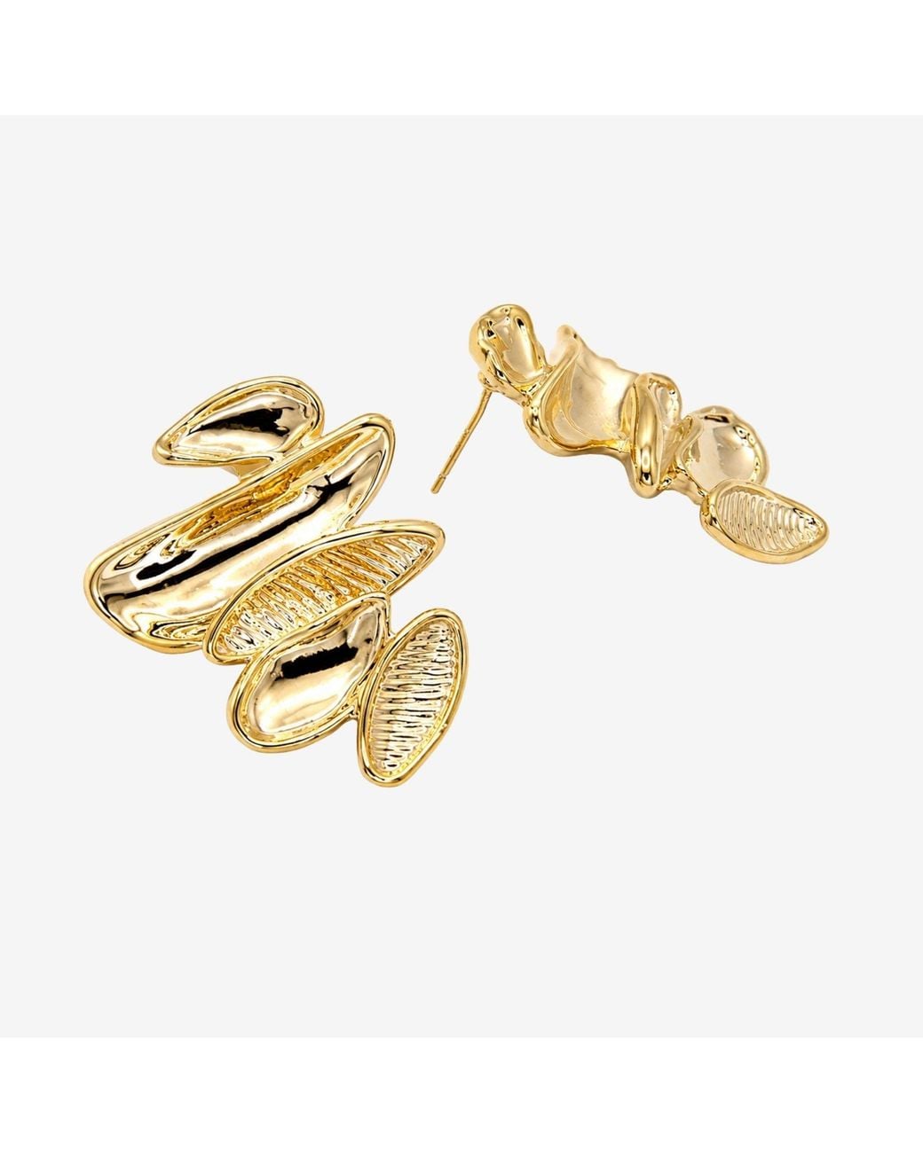 Uchi and Soto Metallic Kin Sculptural Earrings