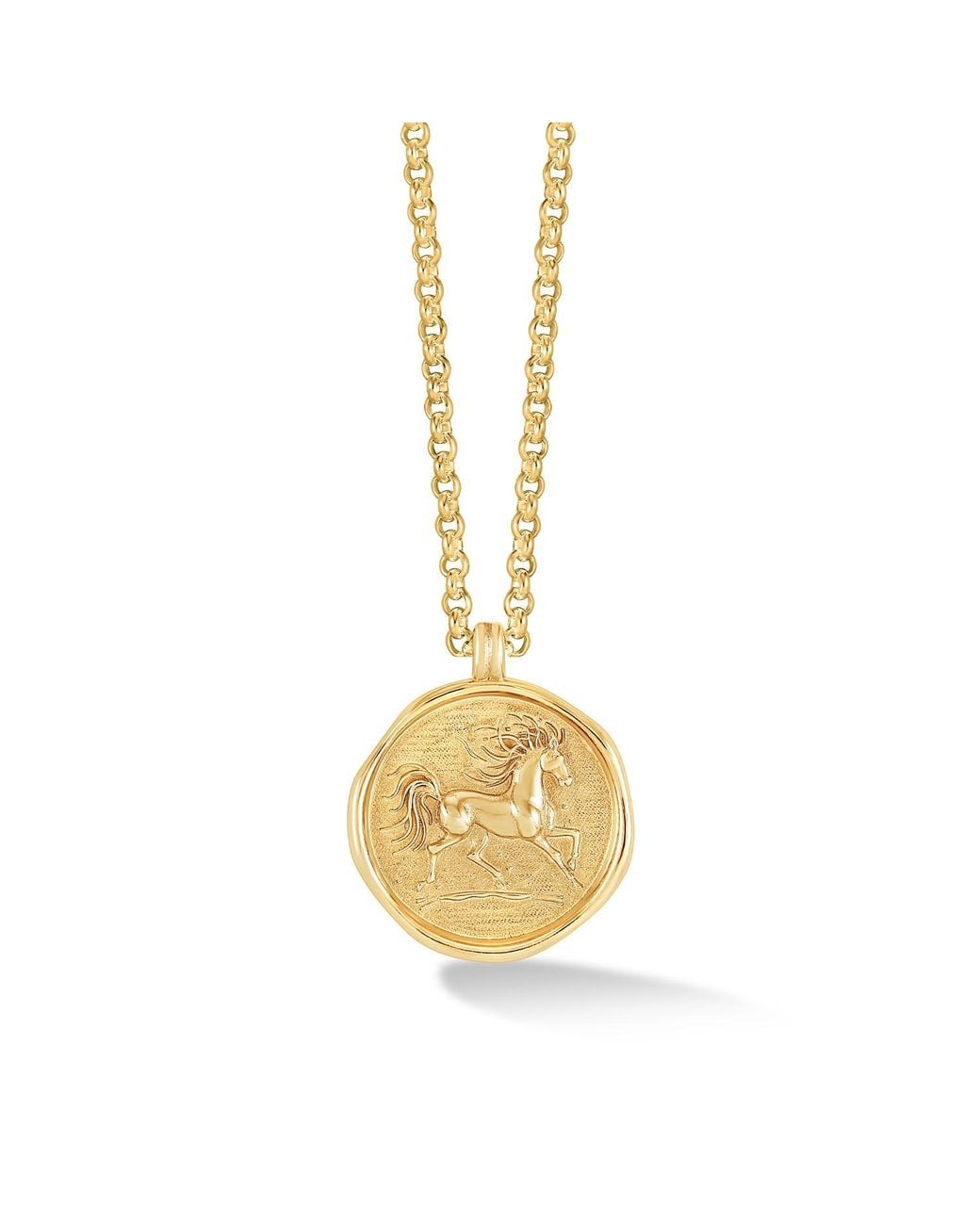 Dower & Hall Metallic Fire Horse Talisman Necklace for men
