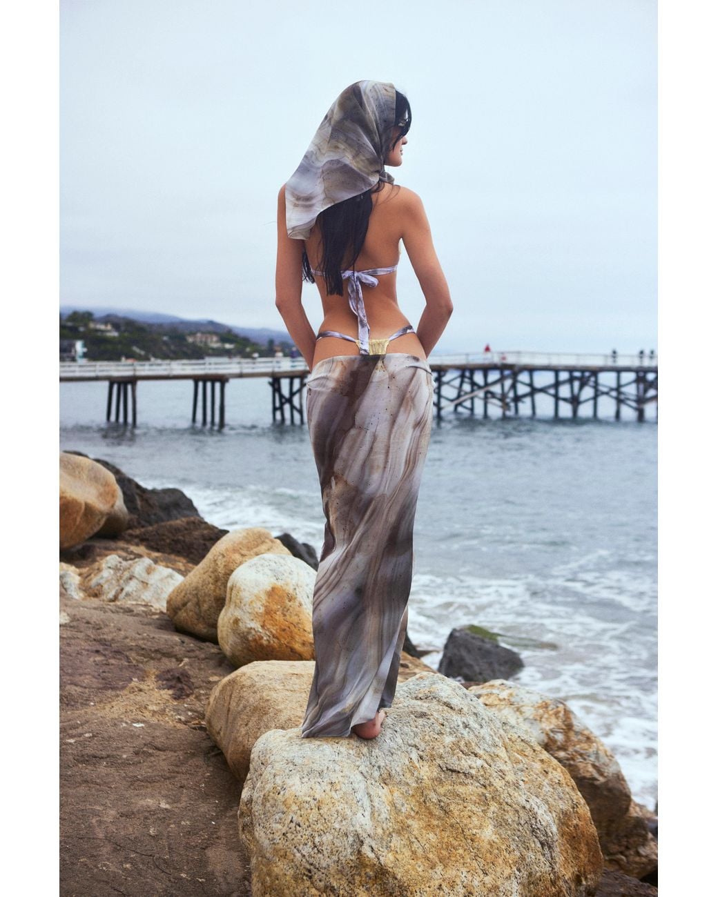 Animal Gray Neutrals Coquive Sarong