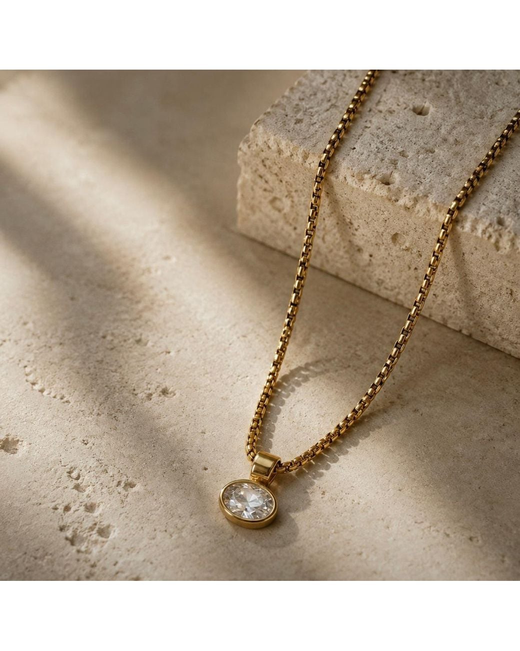 Ballinger Jewellery Metallic The Heirloom East-West Bezel Necklace