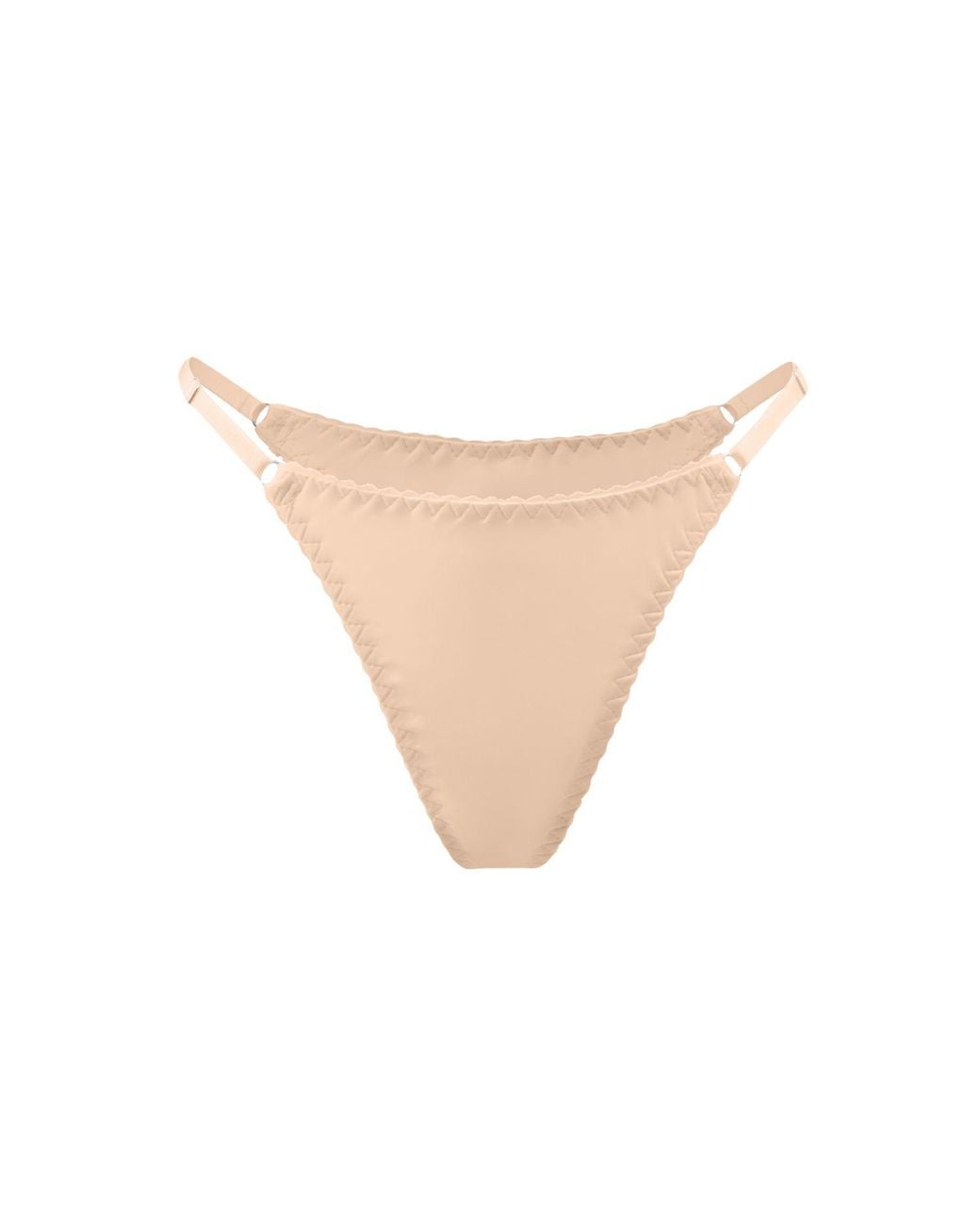 Daily Underwear Natural Neutrals Microfiber Adjustable String Panties Nude