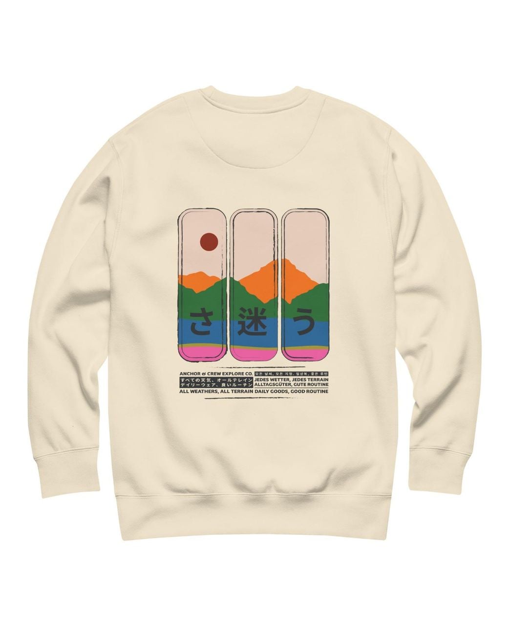 Anchor and Crew Neutrals Natural Nomad Passenger Organic Cotton Sweatshirt for men