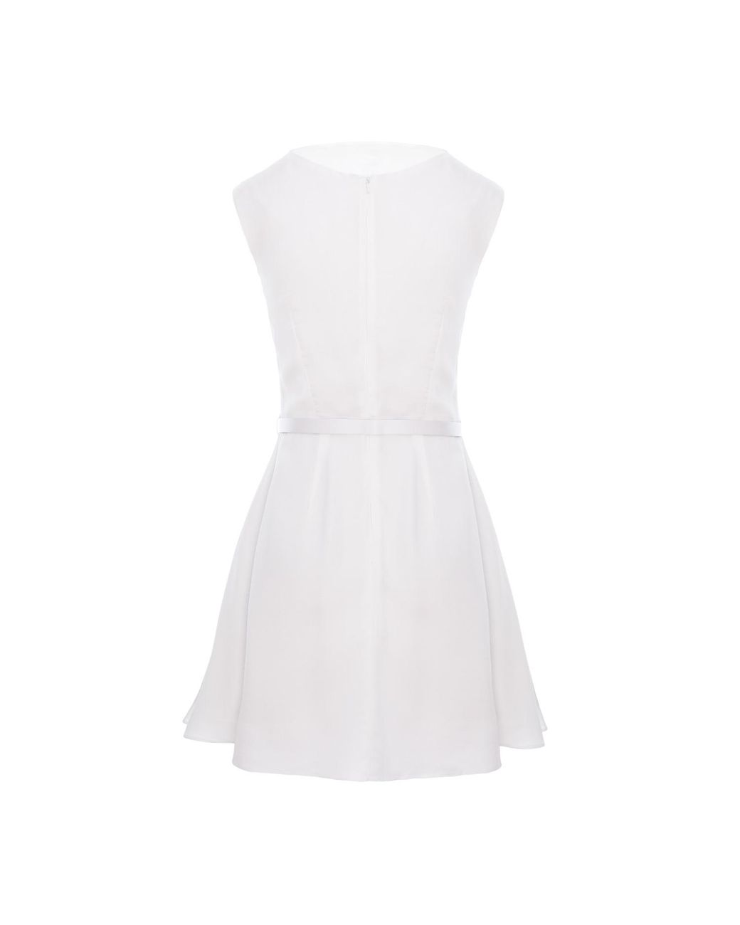 AVENUE No.29 White Cowl Neckline A Line Viscose Mini Dress