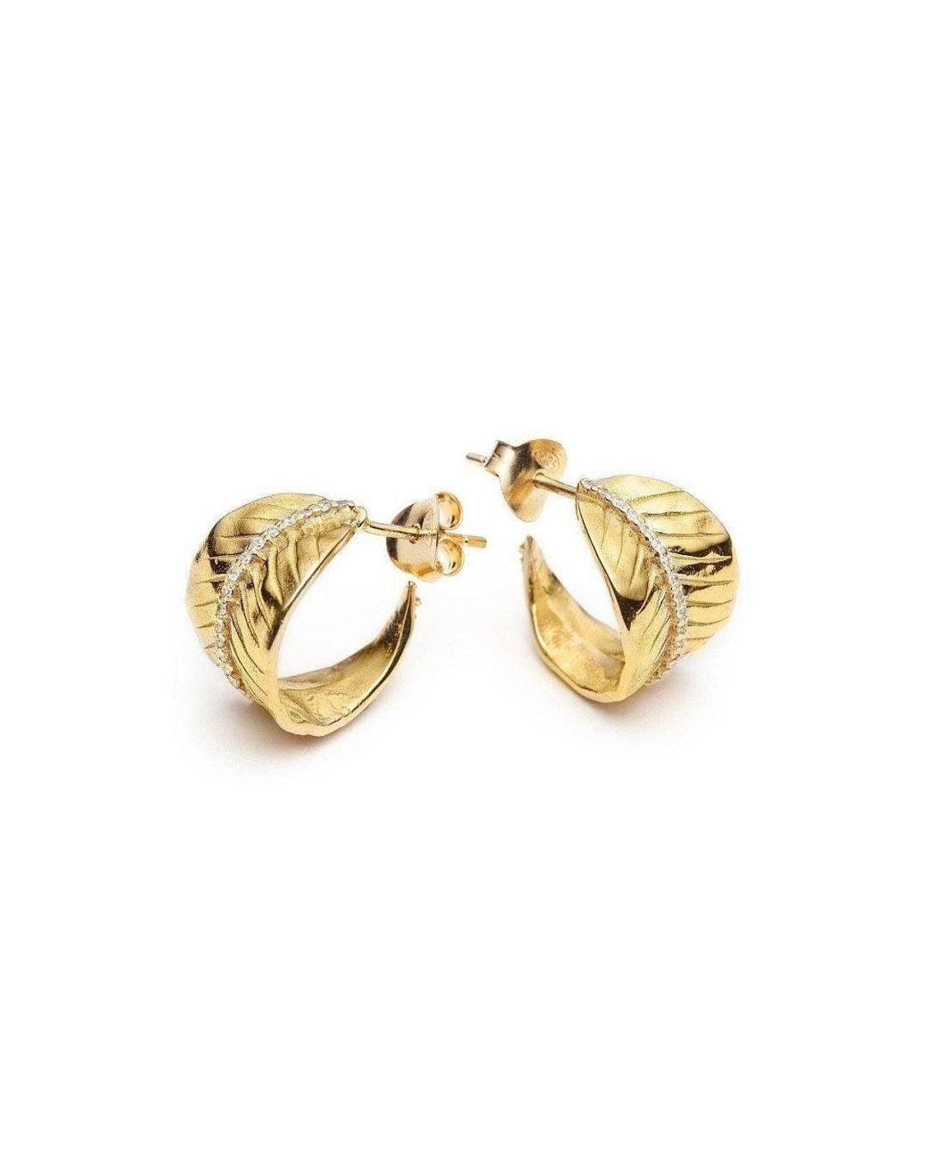 With Love Darling Metallic Ashok Leaf Earrings