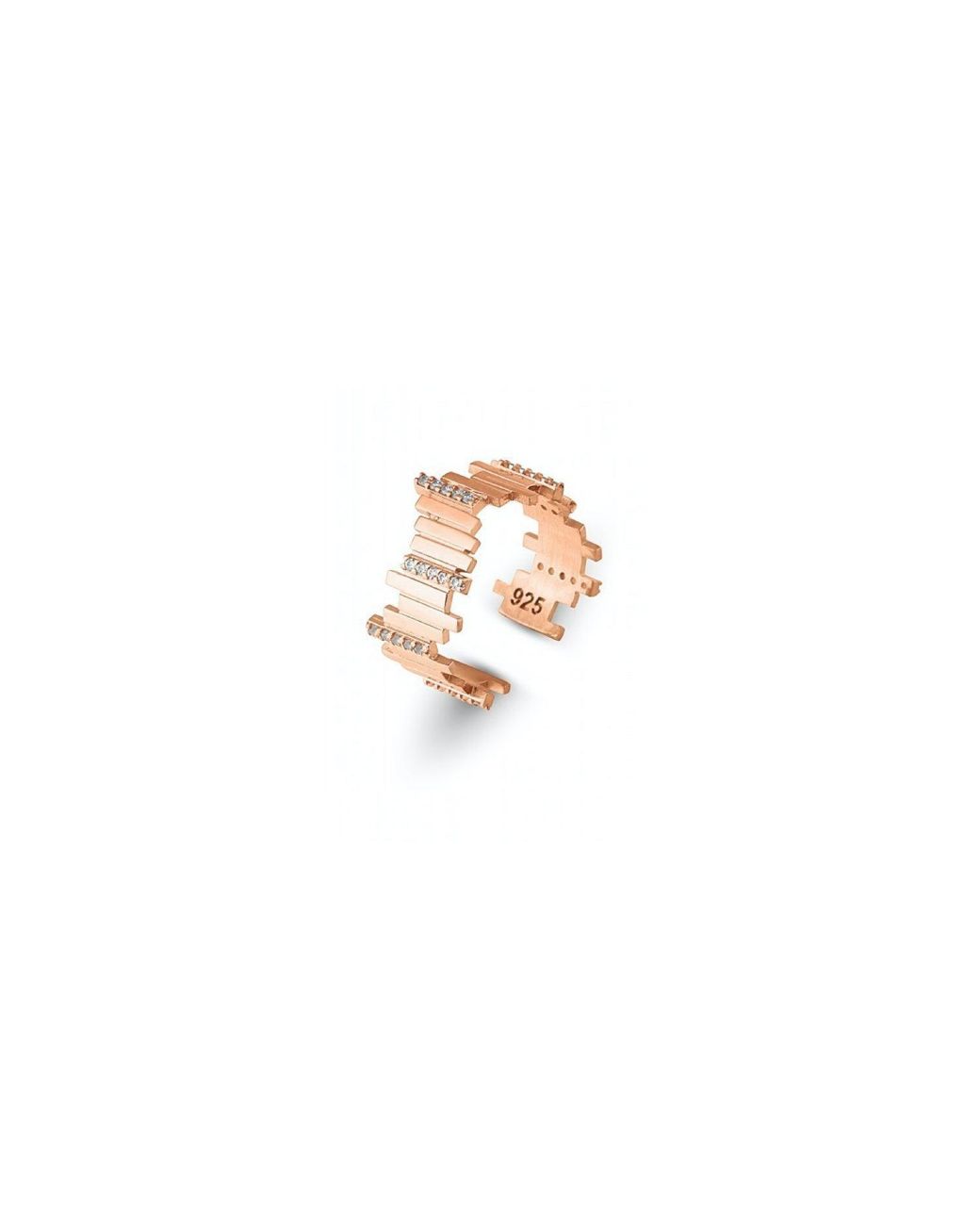 Spero London White New Multiple Bar Sterling Ring