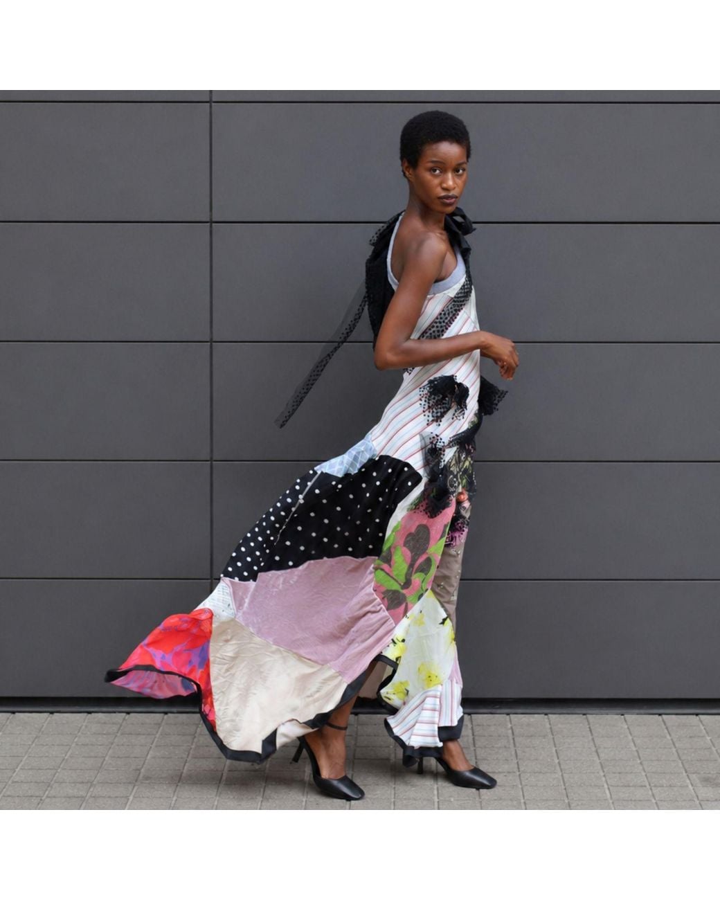 Miro Misljen White Patchwork Reverie Maxi Dress